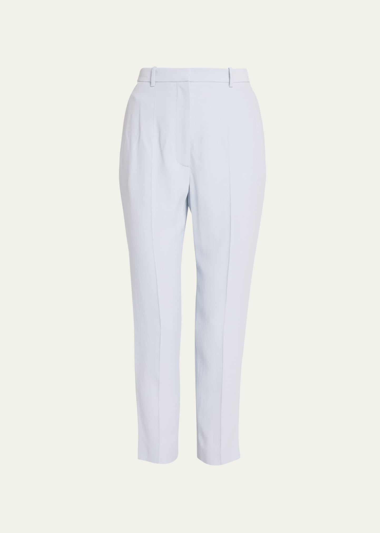 Alexander Mcqueen High-waist Crop Cigarette Trousers In Nileskybl