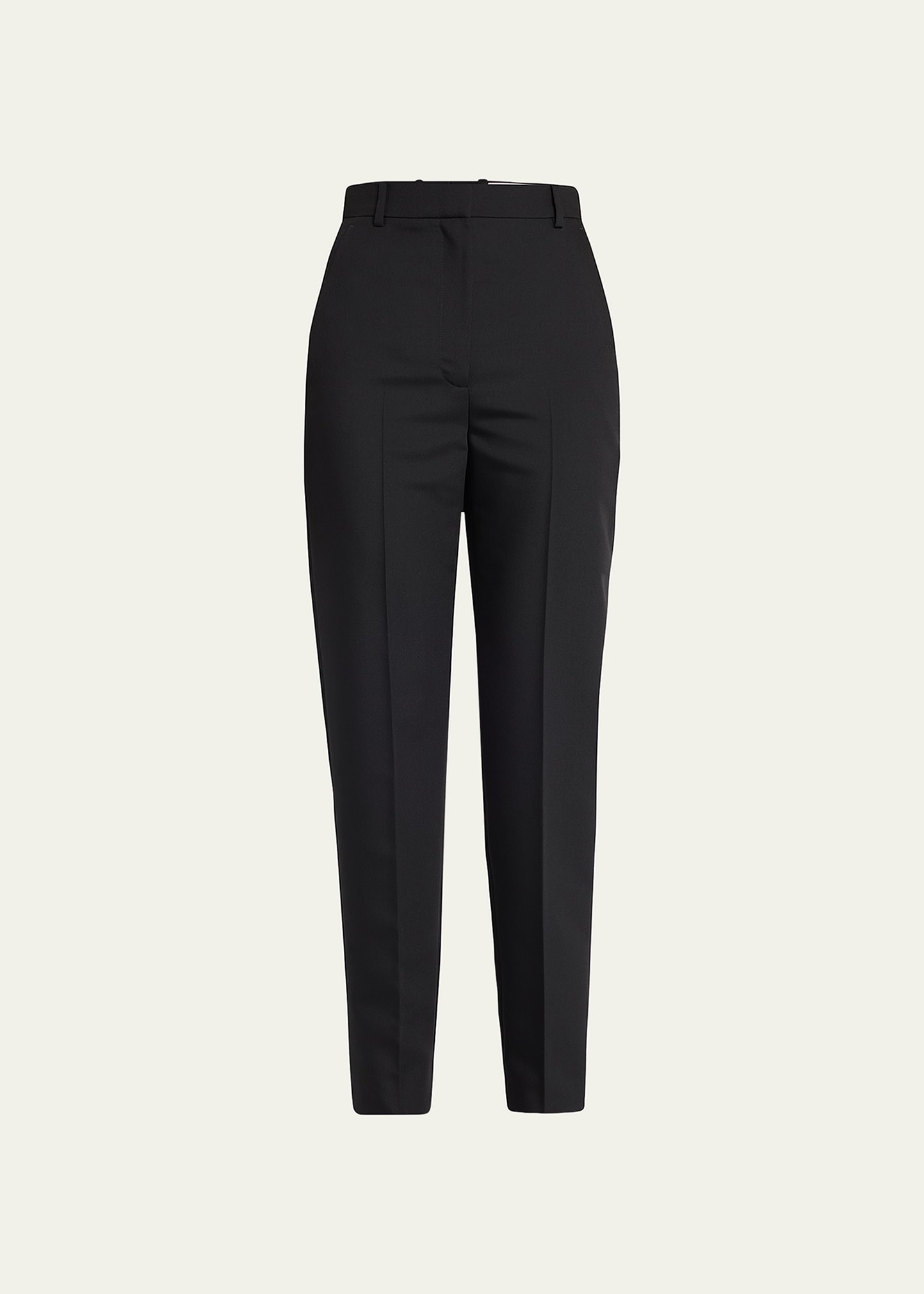 High-Waist Long Cigarette Trousers