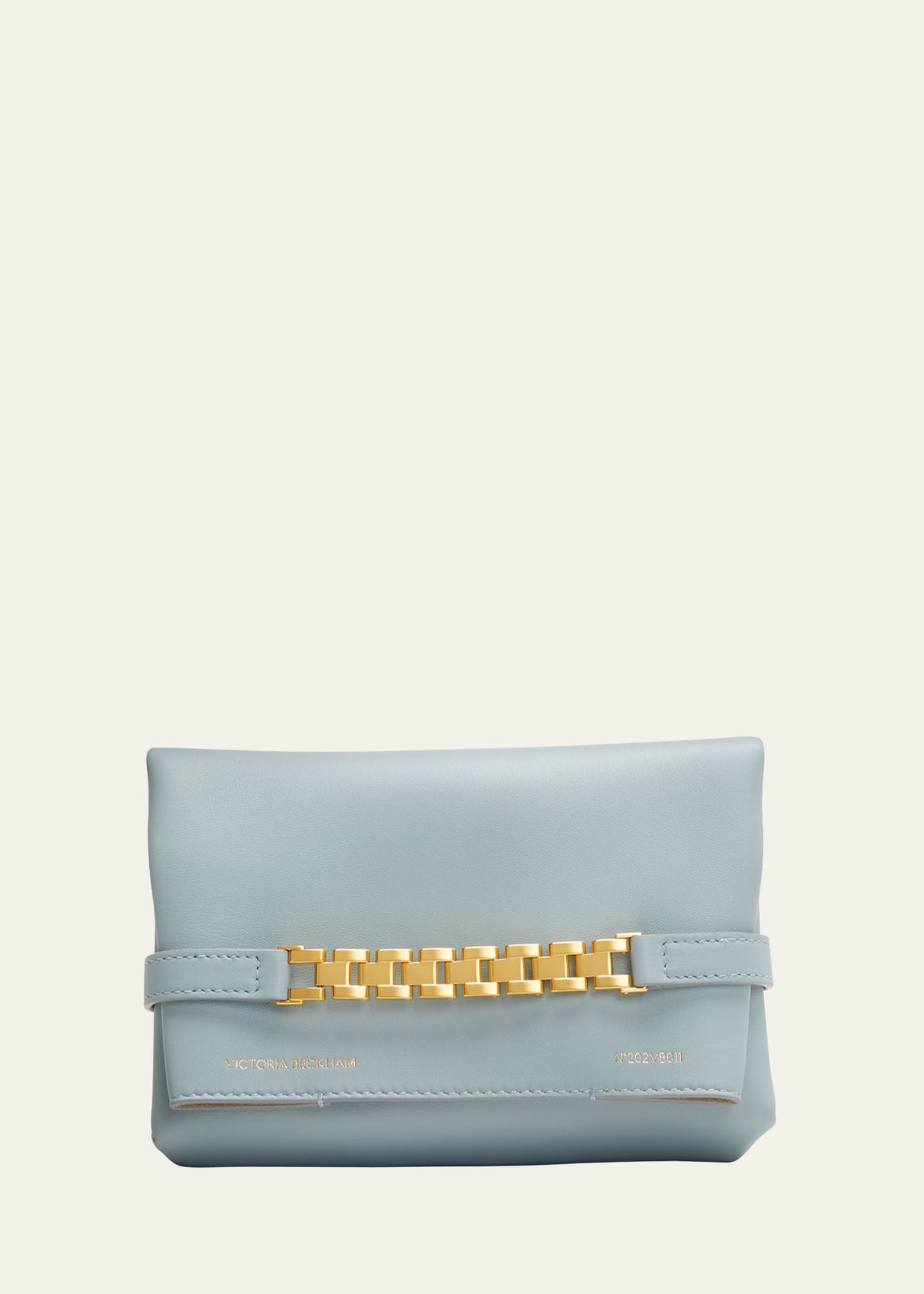 Victoria Beckham Mini Pouch Leather Top-handle Bag In Sky