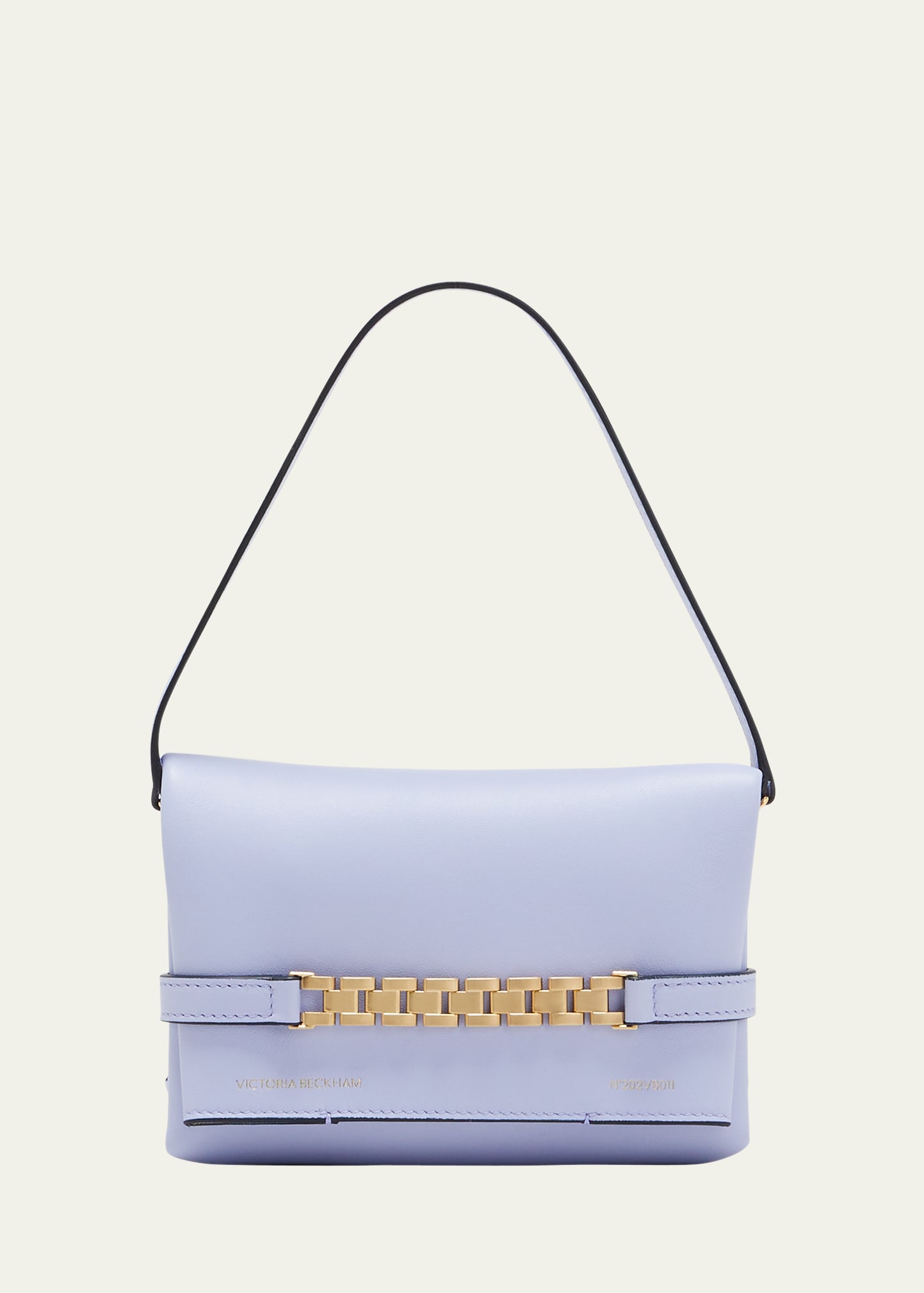 Shop Victoria Beckham Mini Pouch Leather Top-handle Bag In Lilac
