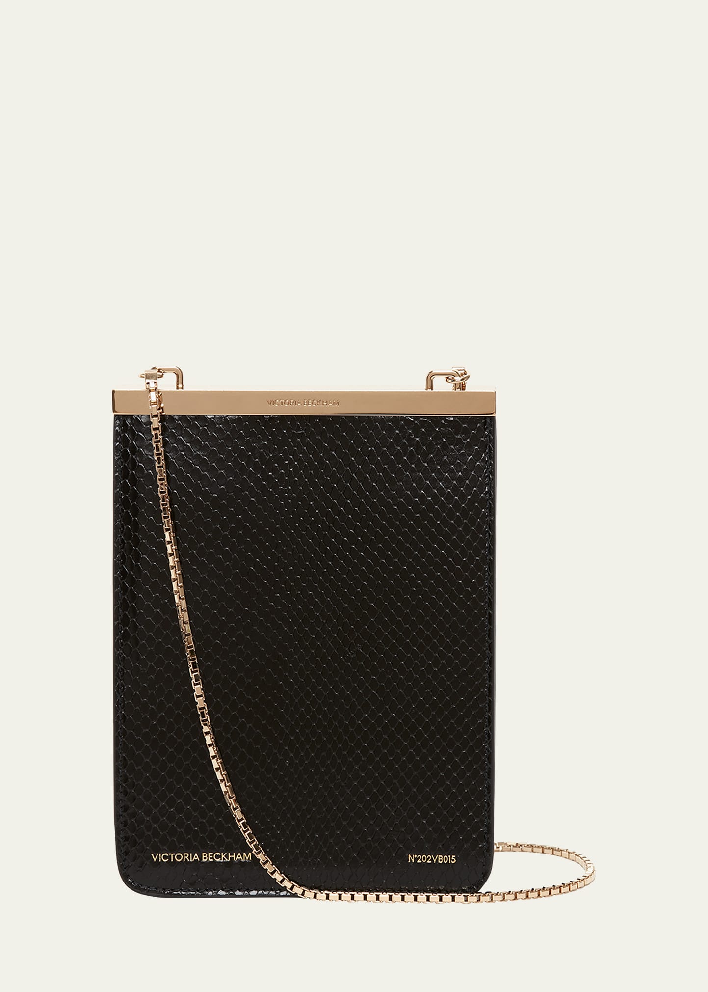 Frame Snake-Embossed Shoulder Bag