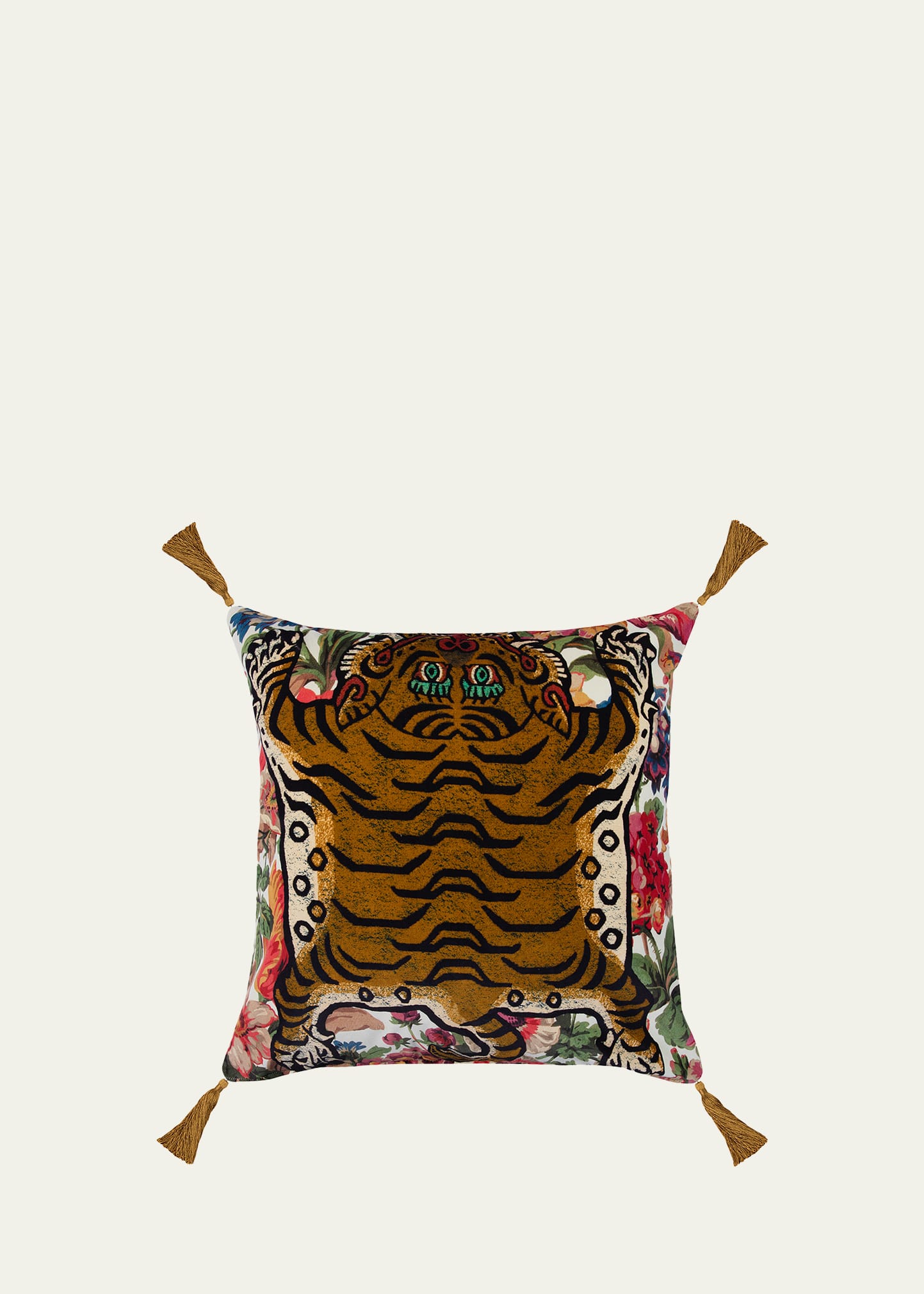 House Of Hackney Florescence Saber Large Tassel Velvet Cushion