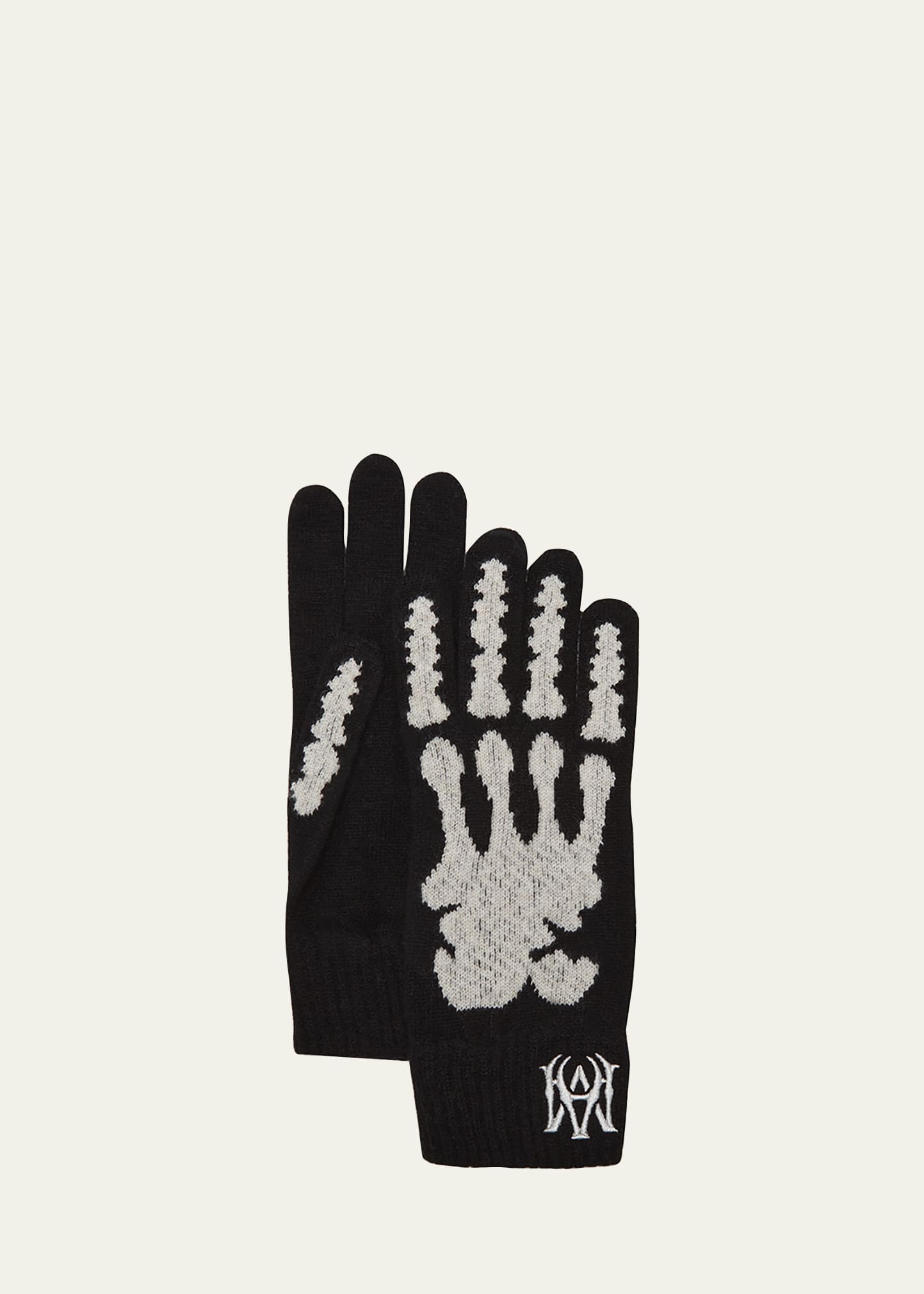 Men's Cashmere Skeleton Gloves