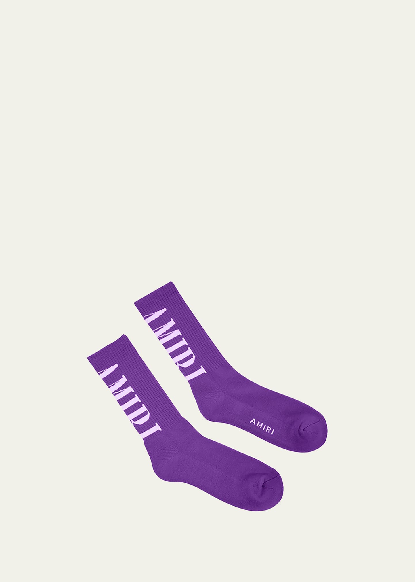 Amiri Men's Core Logo Crew Socks In Purple