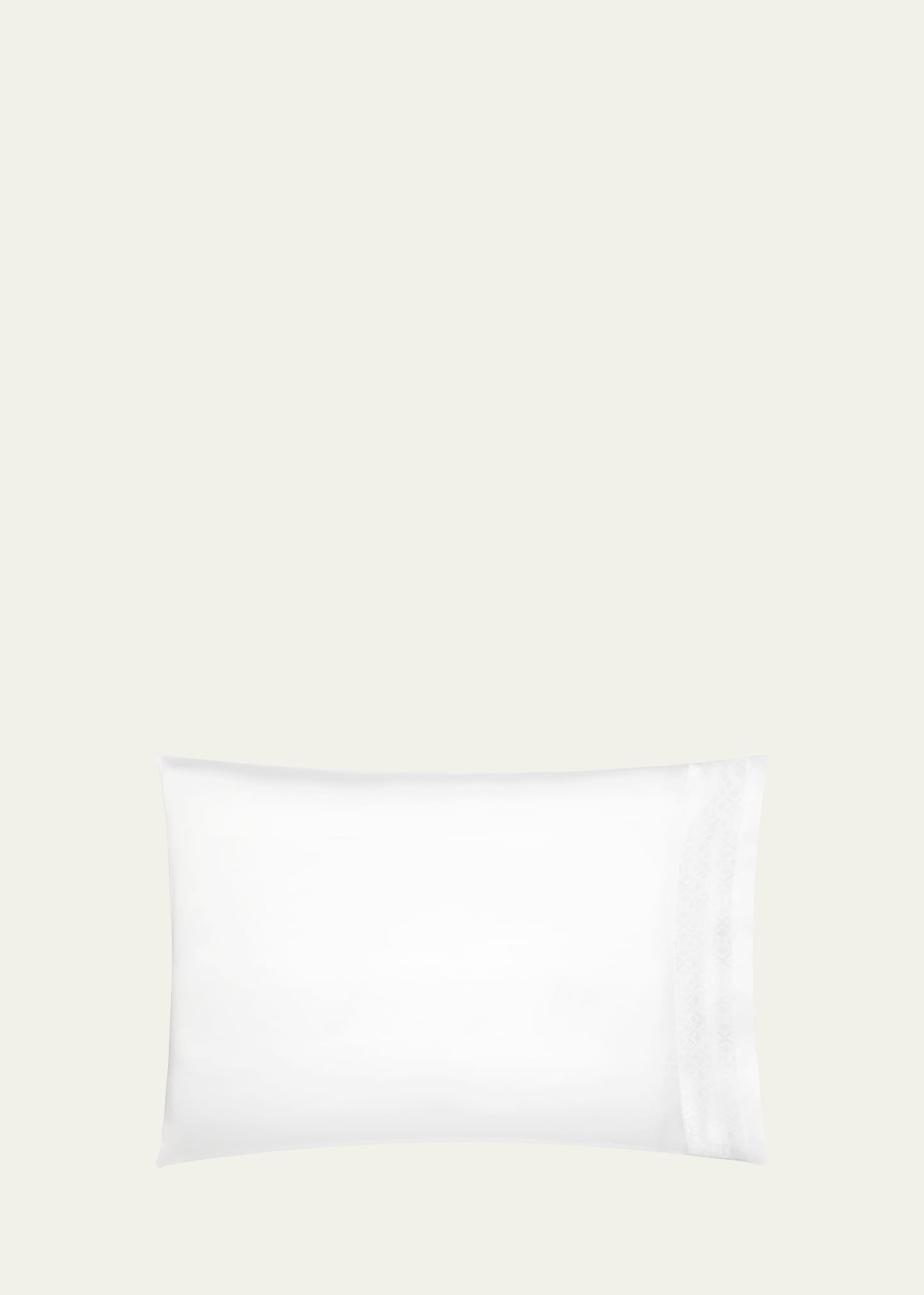 Sferra Giza 45 Quatrefoil King Pillowcase Pair In White