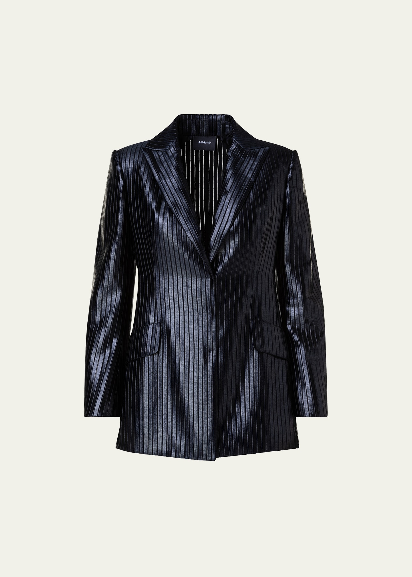 Matthieu Techno Stripe Embroidered Blazer Jacket