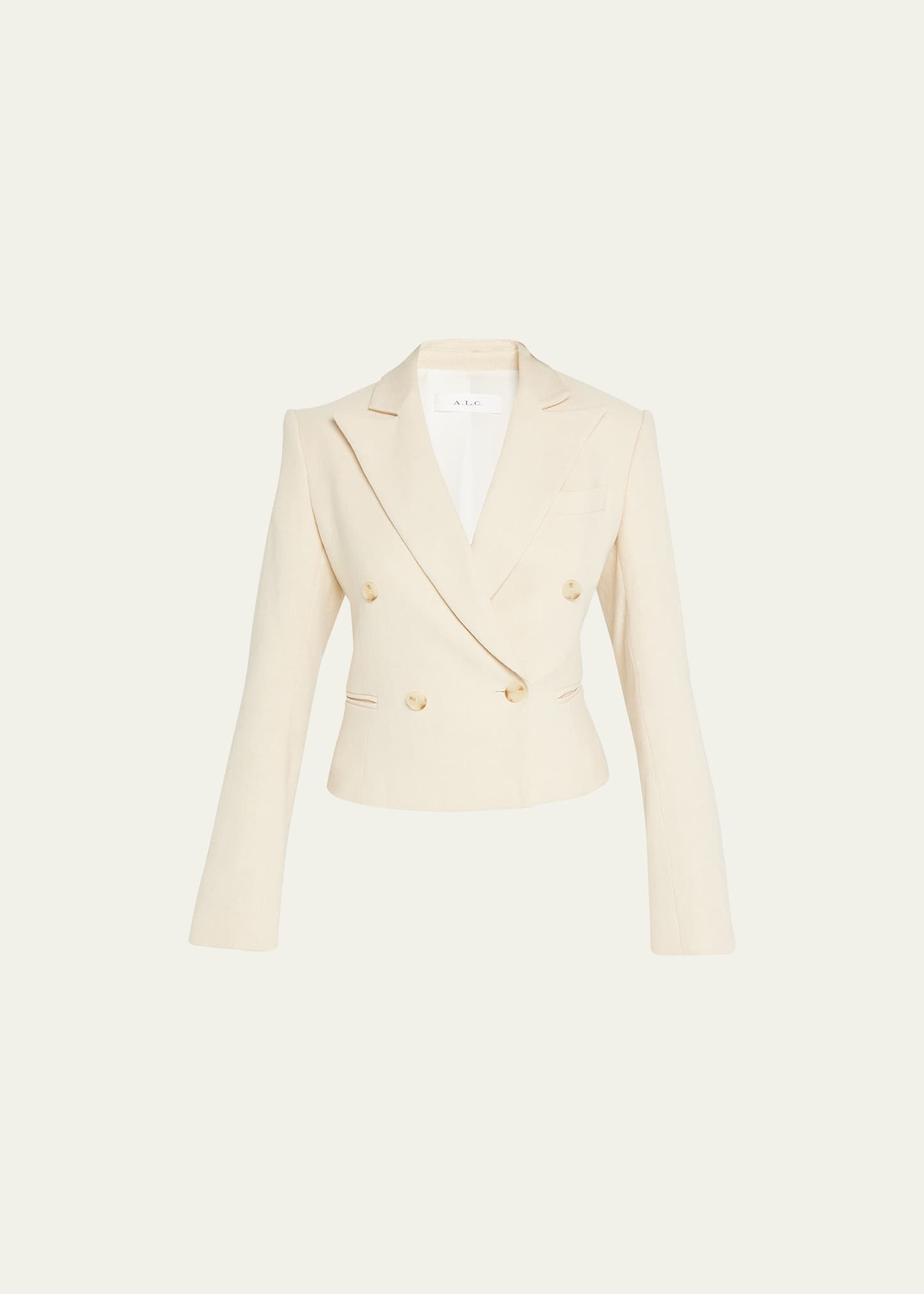 A.l.c River Double Breasted Jacket In Barely Beige