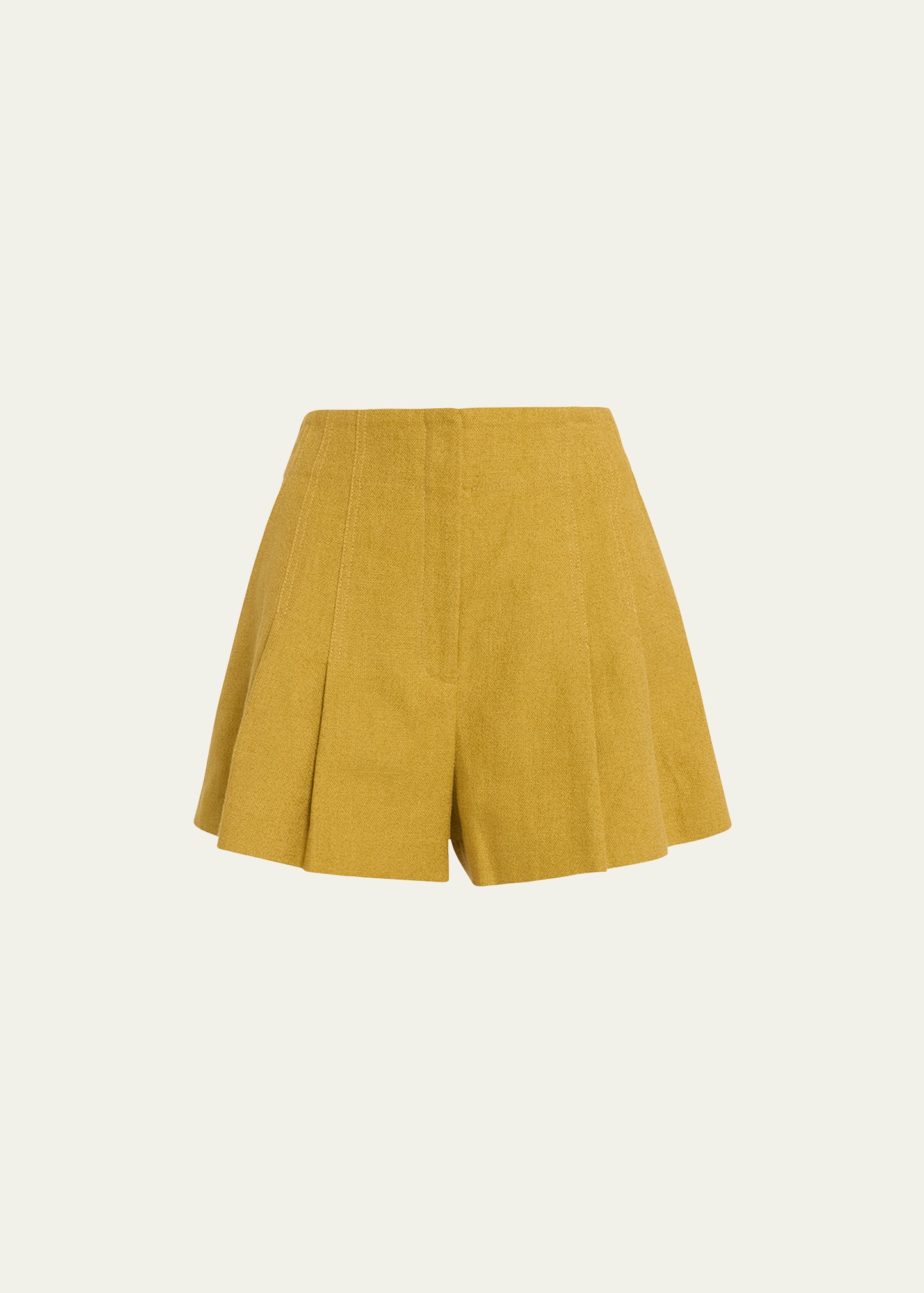 A.l.c Bennett Pleated Wide-leg Shorts In Aged Bronze