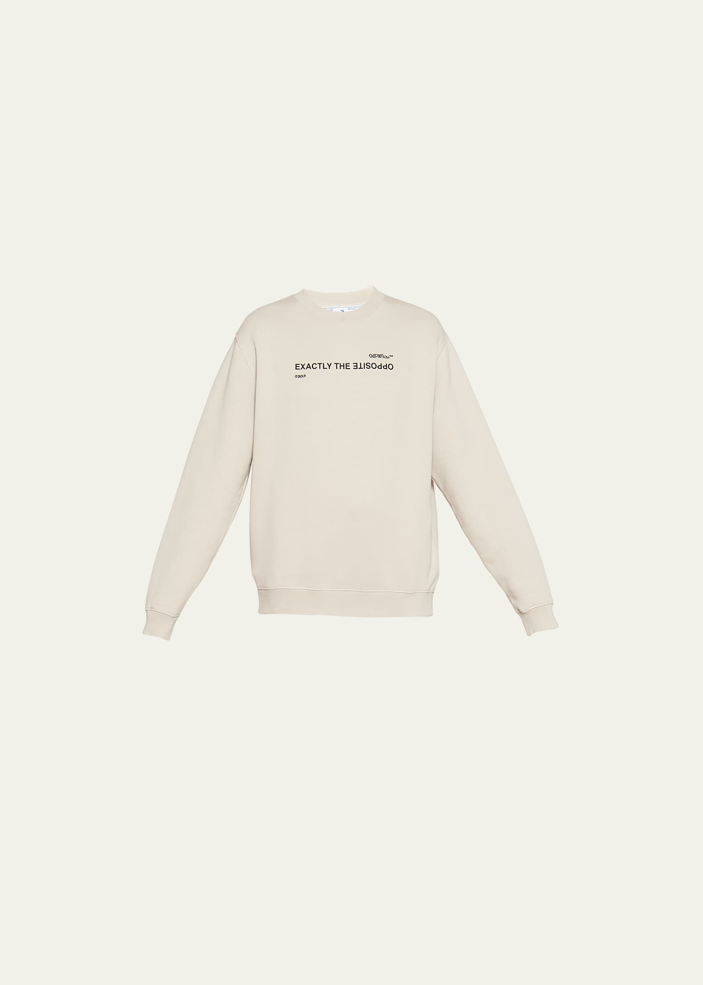 Off-white Exactly The Opposite Printed Sweatshirt In Grey Fuchs