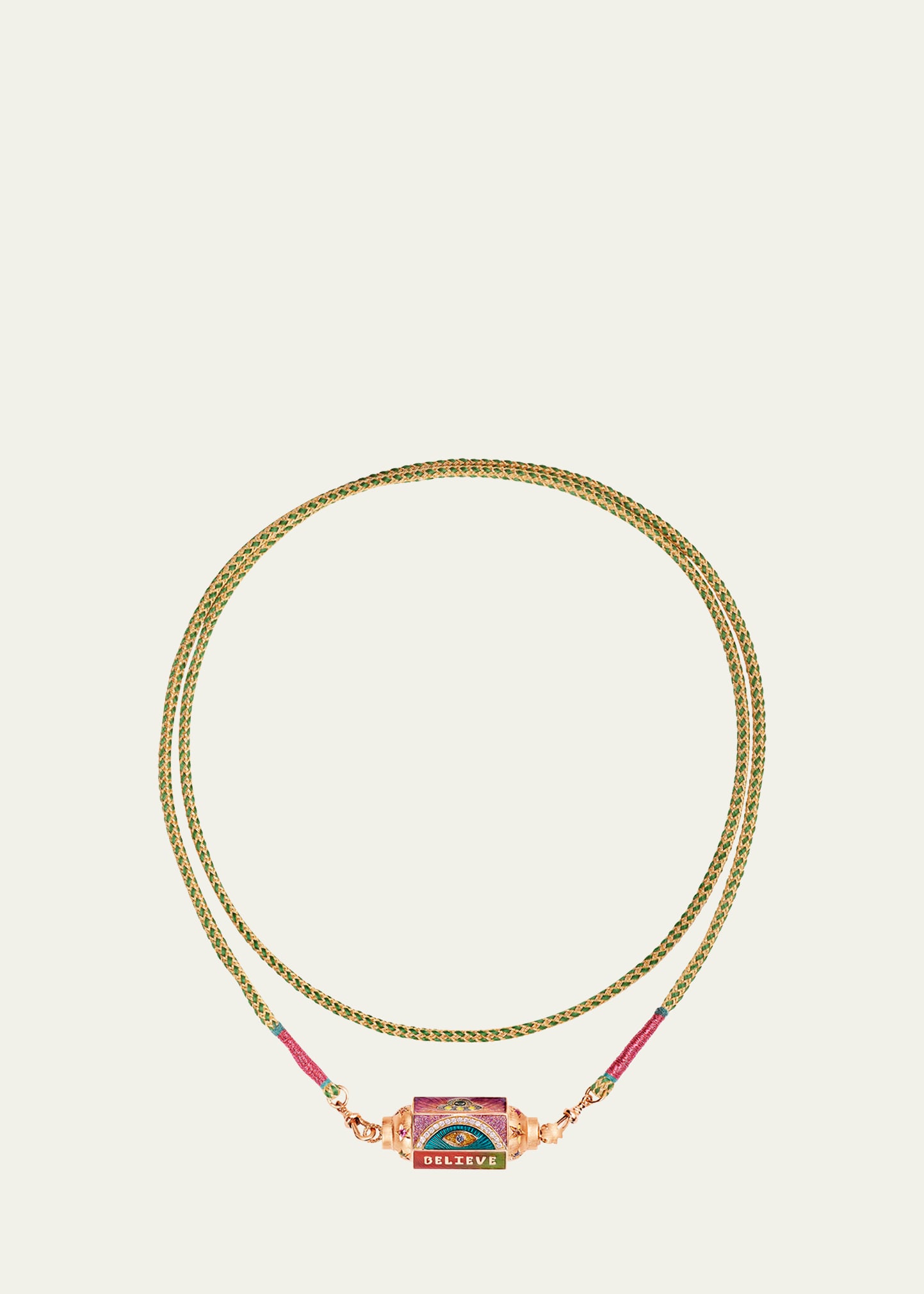 18k Rose Gold Believe Locket Wrap Necklace