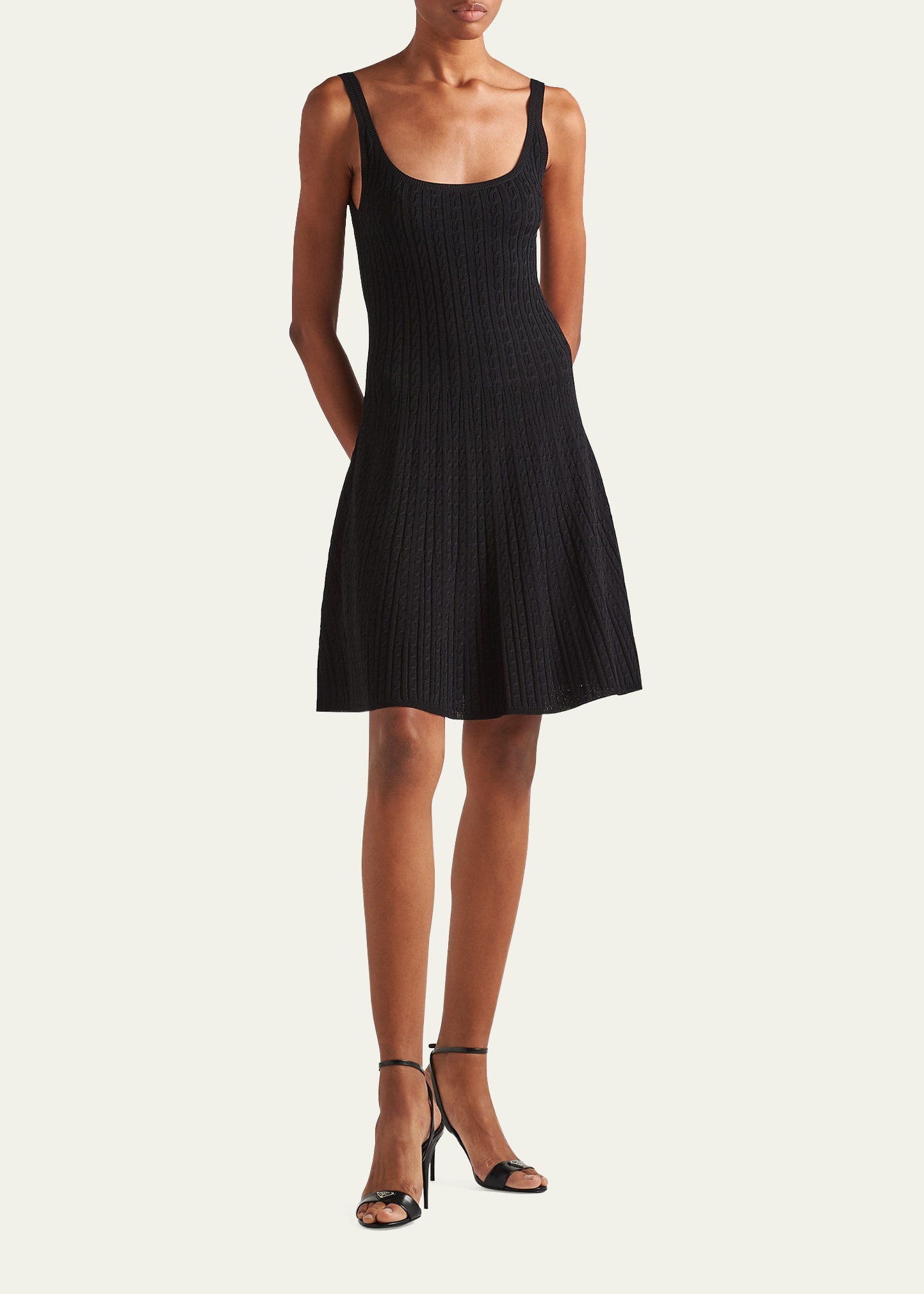 Prada Viscose Mini-dress In Black