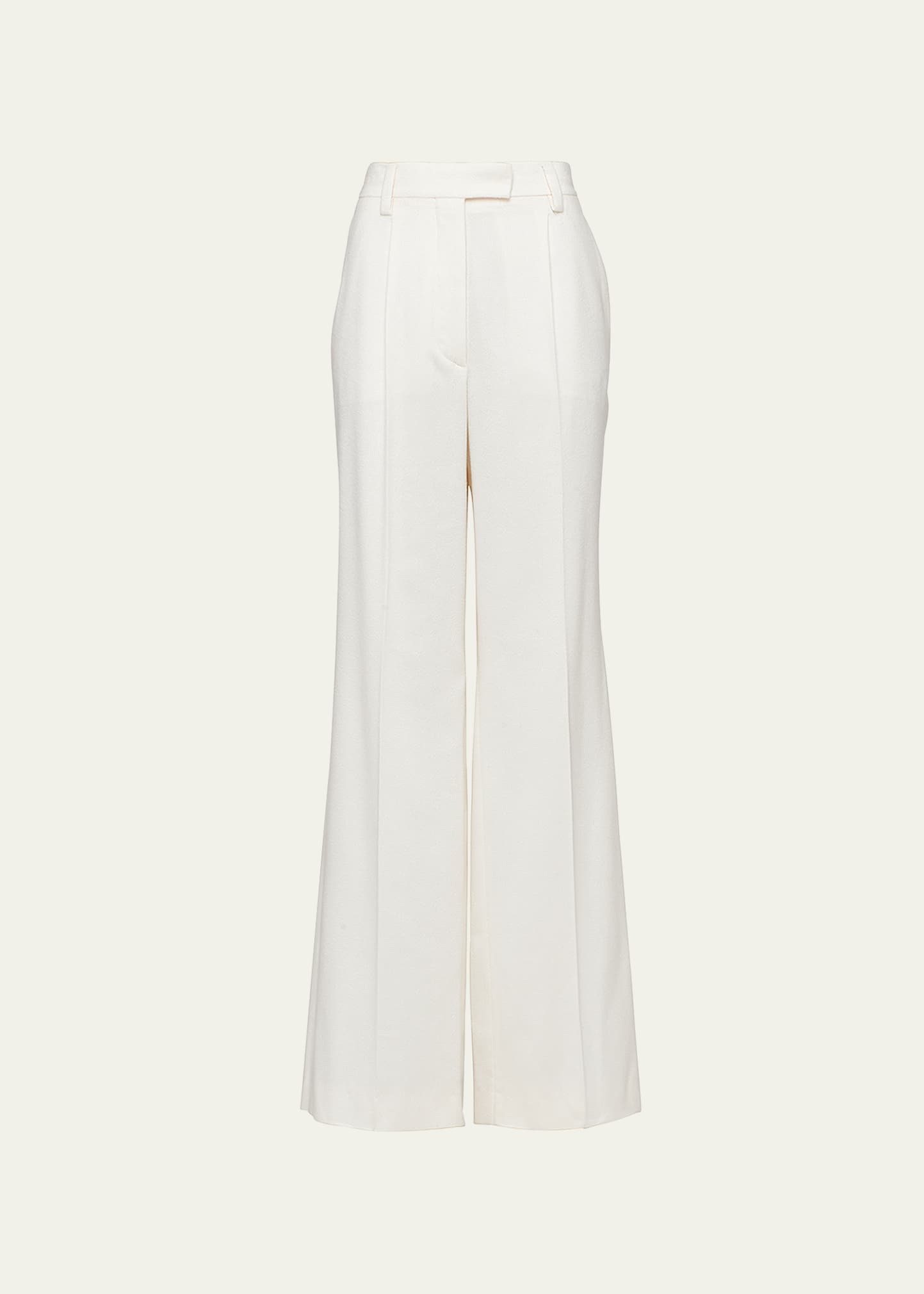 Shop Prada Cashmere Straight-leg Trousers In F0009 Bianco