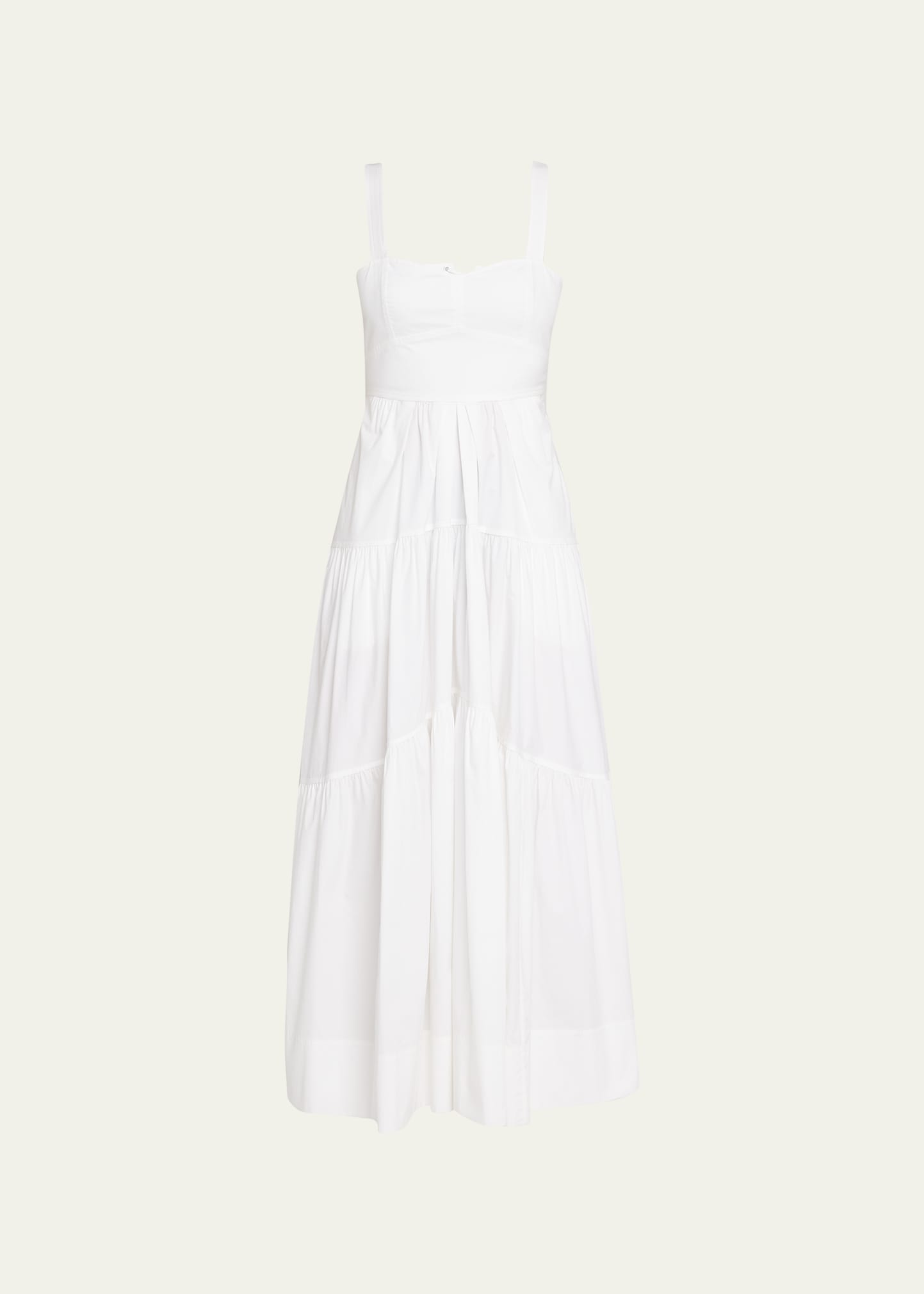 A.l.c Lily Lace-up Back Maxi Dress In White