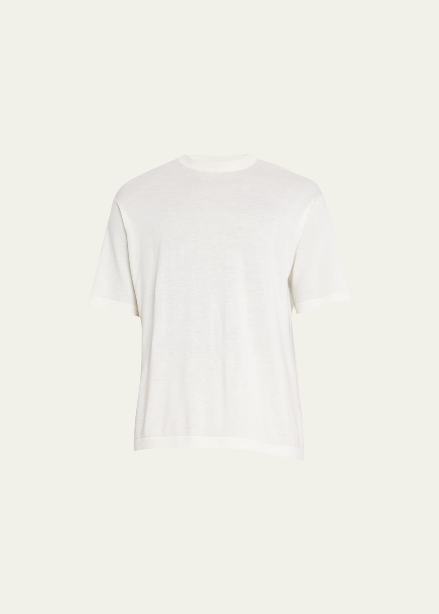 Lisa Yang Men's Ancell Cashmere T-shirt In Ivory