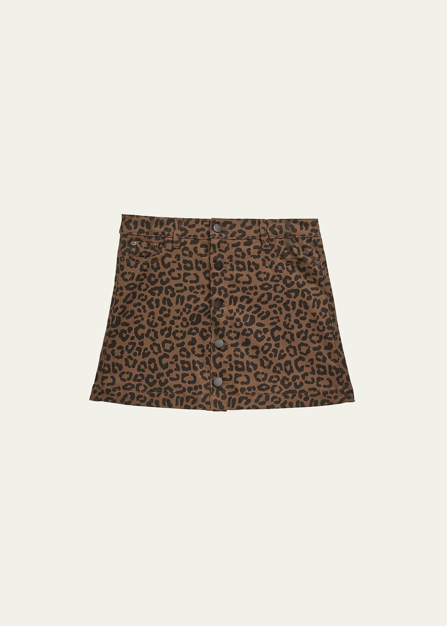 Girl's Jenny Leopard-Print Mini Skirt, Size 7-16