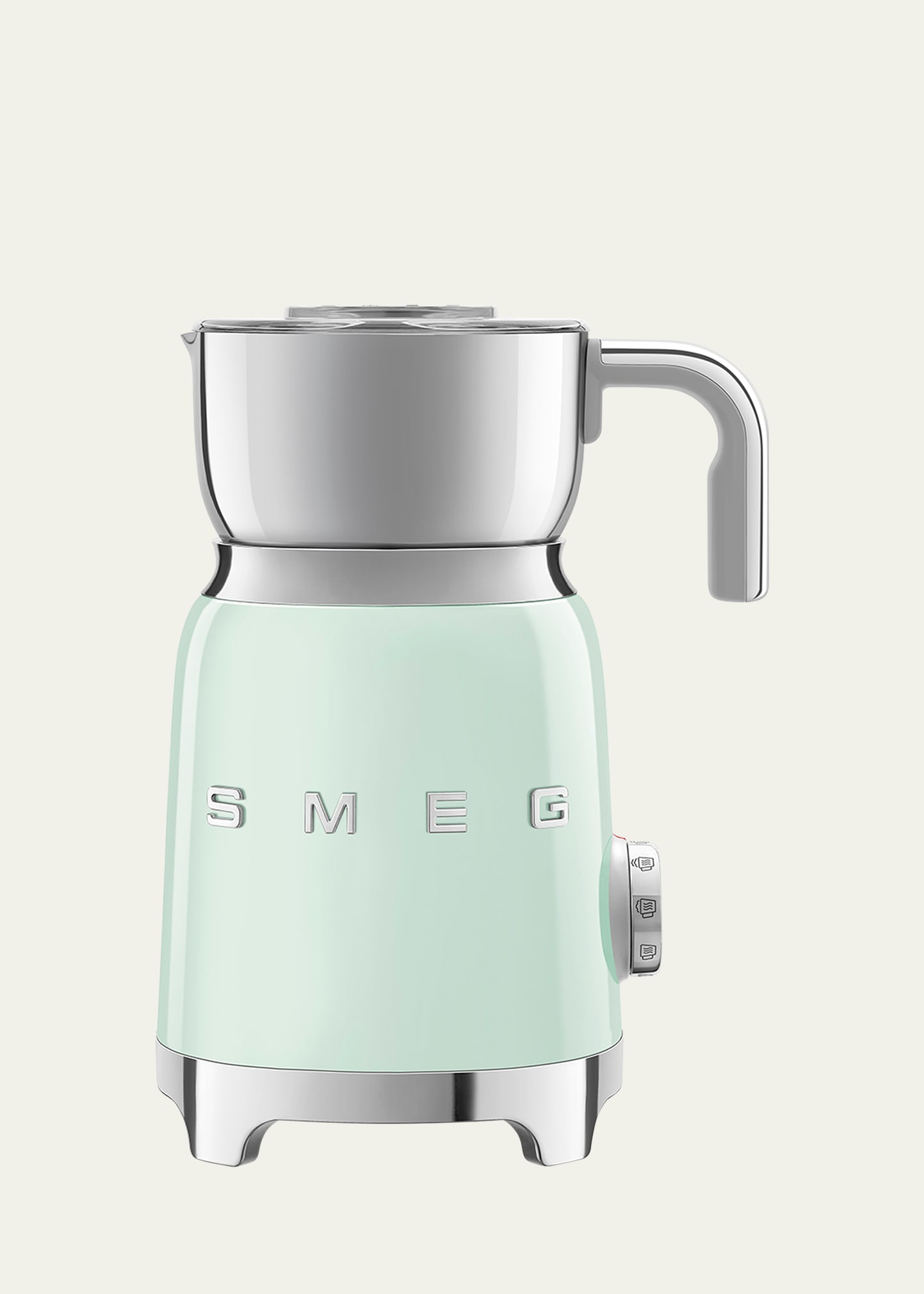 Shop Smeg Retro-style Milk Frother In Pastel Green