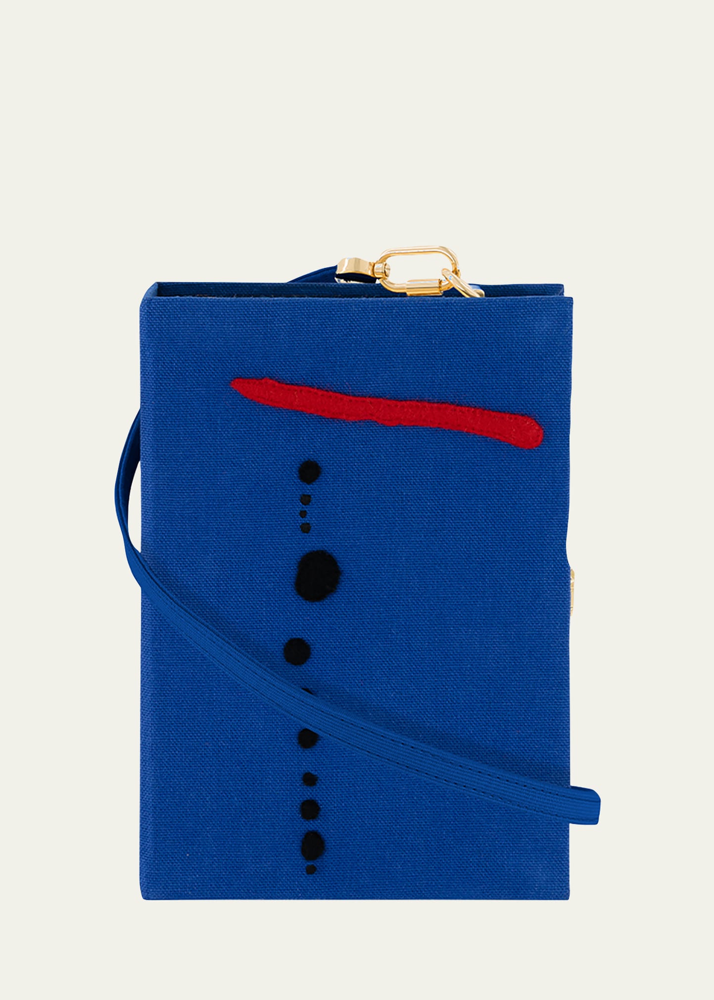 Olympia Le-tan Bleu Ii By Joan Mir&oacute; Book Clutch Bag In Navy Pierre