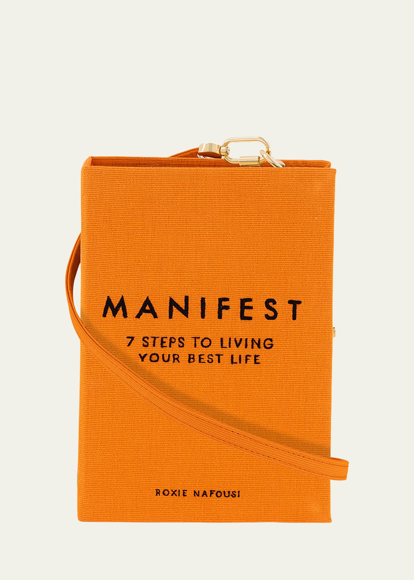 Olympia Le-tan Manifest By Roxie Nafousi Book Clutch Bag In Mangue