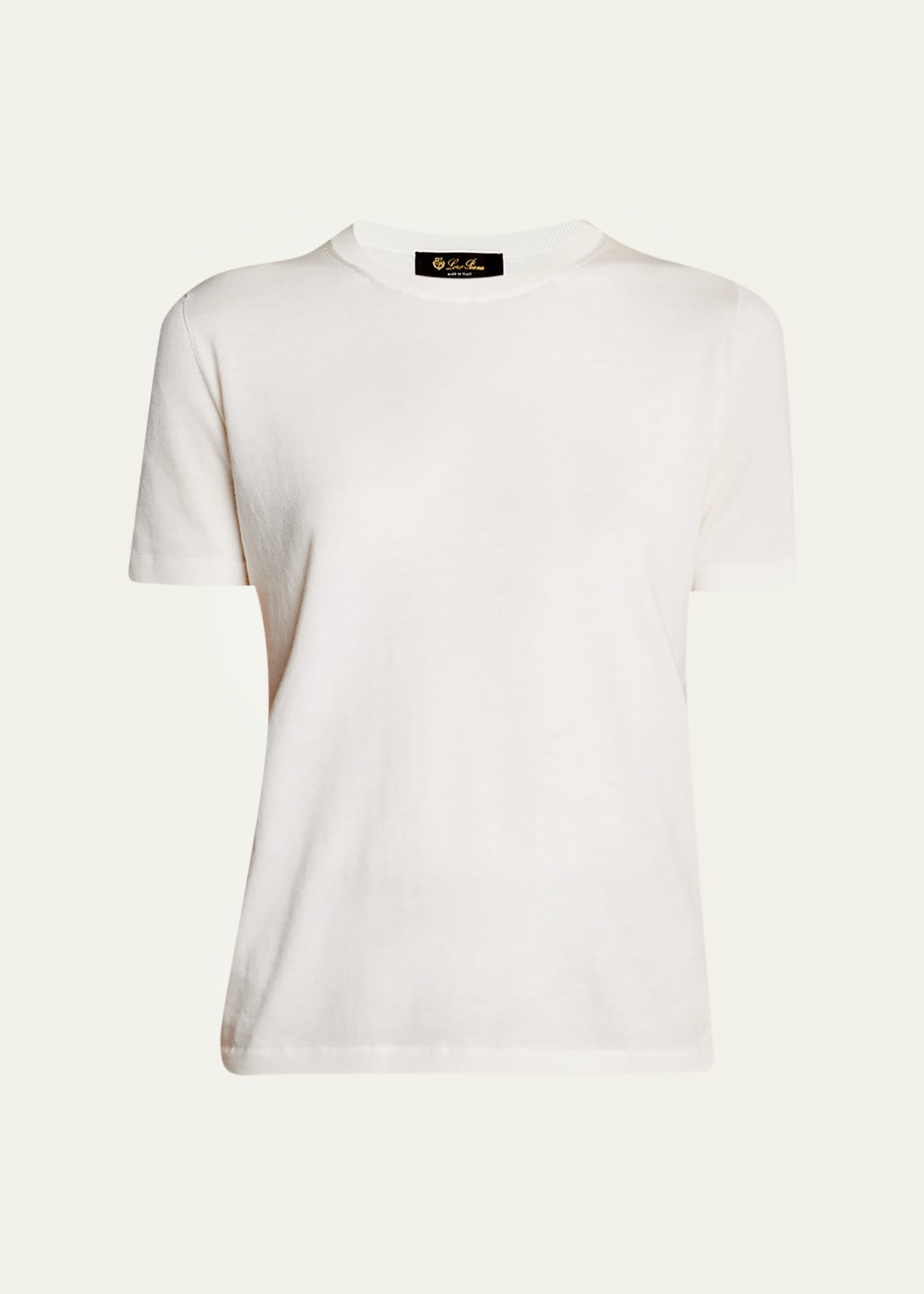 Loro Piana Angera Knit Crewneck T-shirt In 1000 White