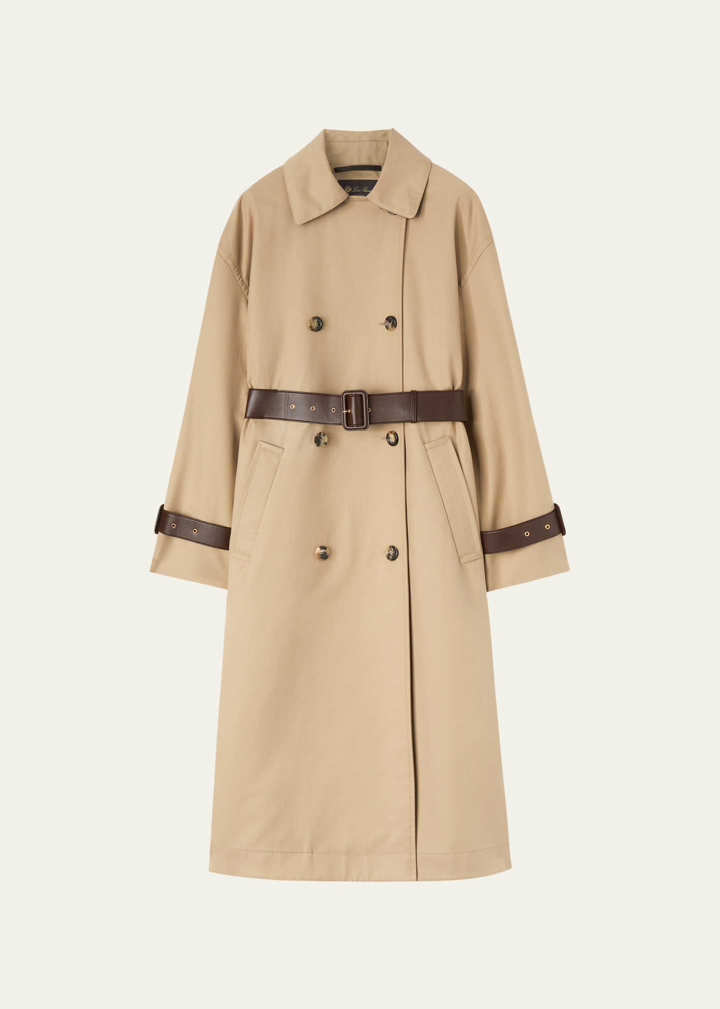 Loro Piana Walt Belted Trench Coat In B2wd Soya Beansbe