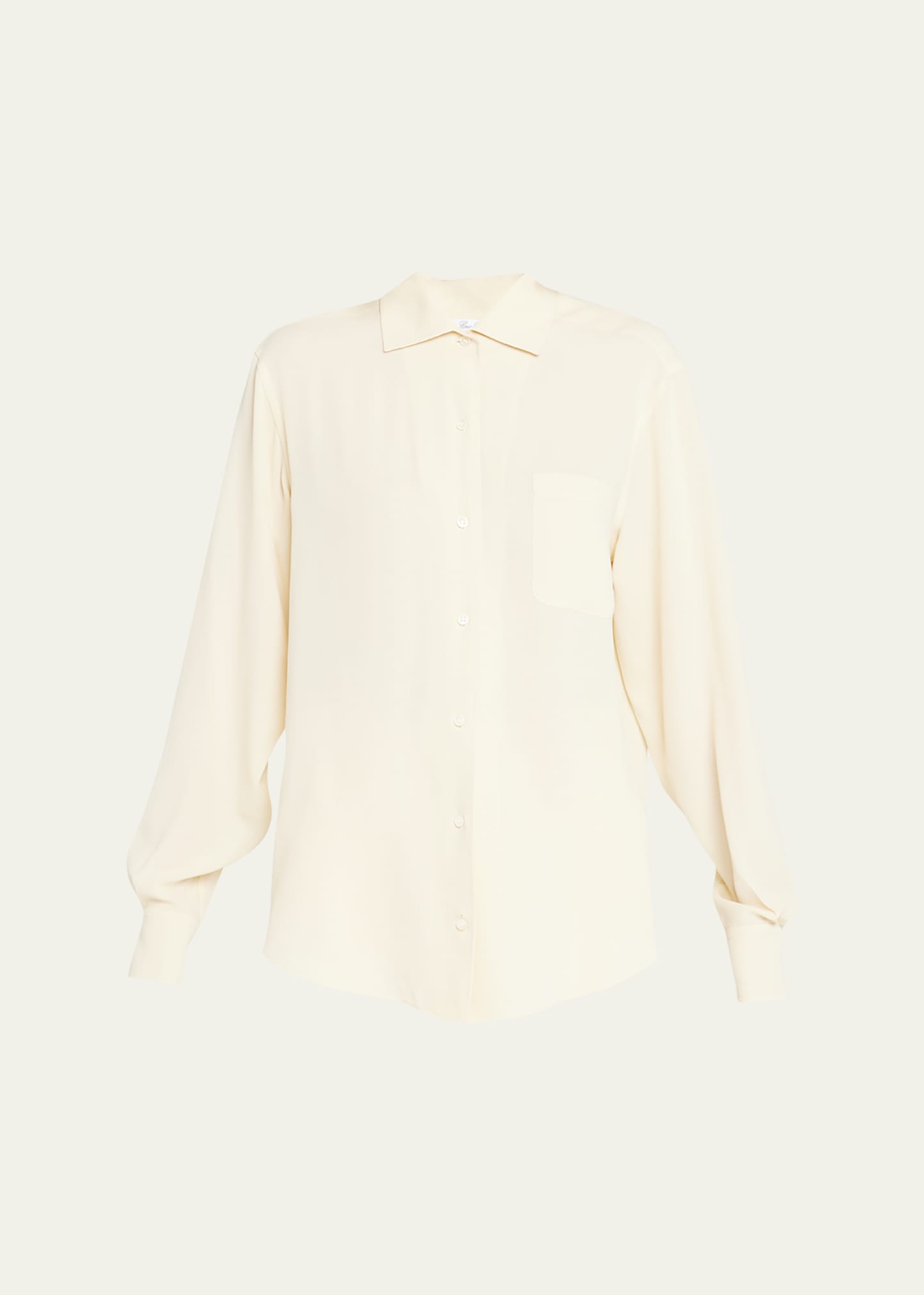 Loro Piana Neo Andre Silk Poplin Shirt In A08x Shea Butter