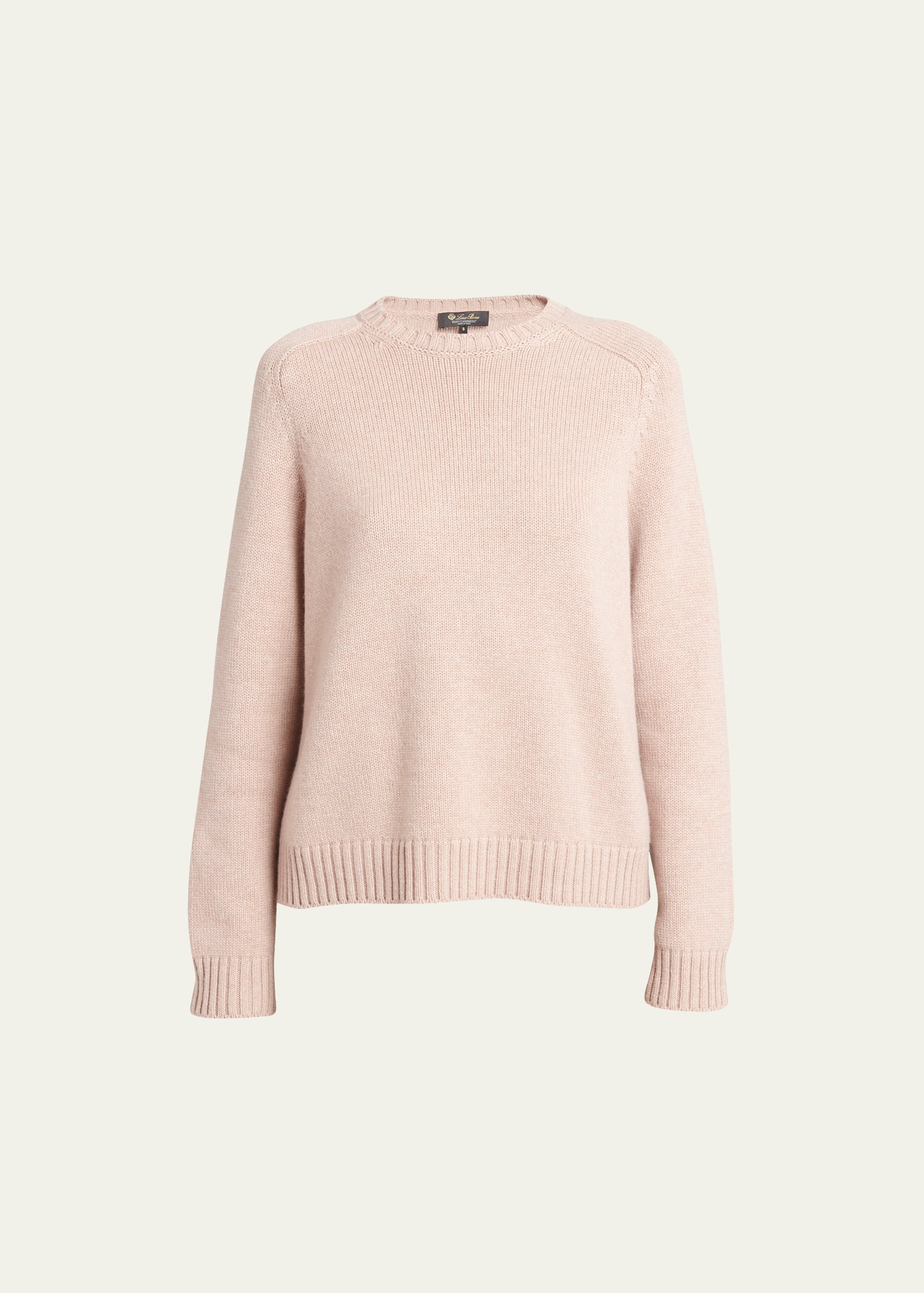 Loro Piana Neo Parksville Cashmere Crewneck Sweater In 30c9 Pink Dunes M