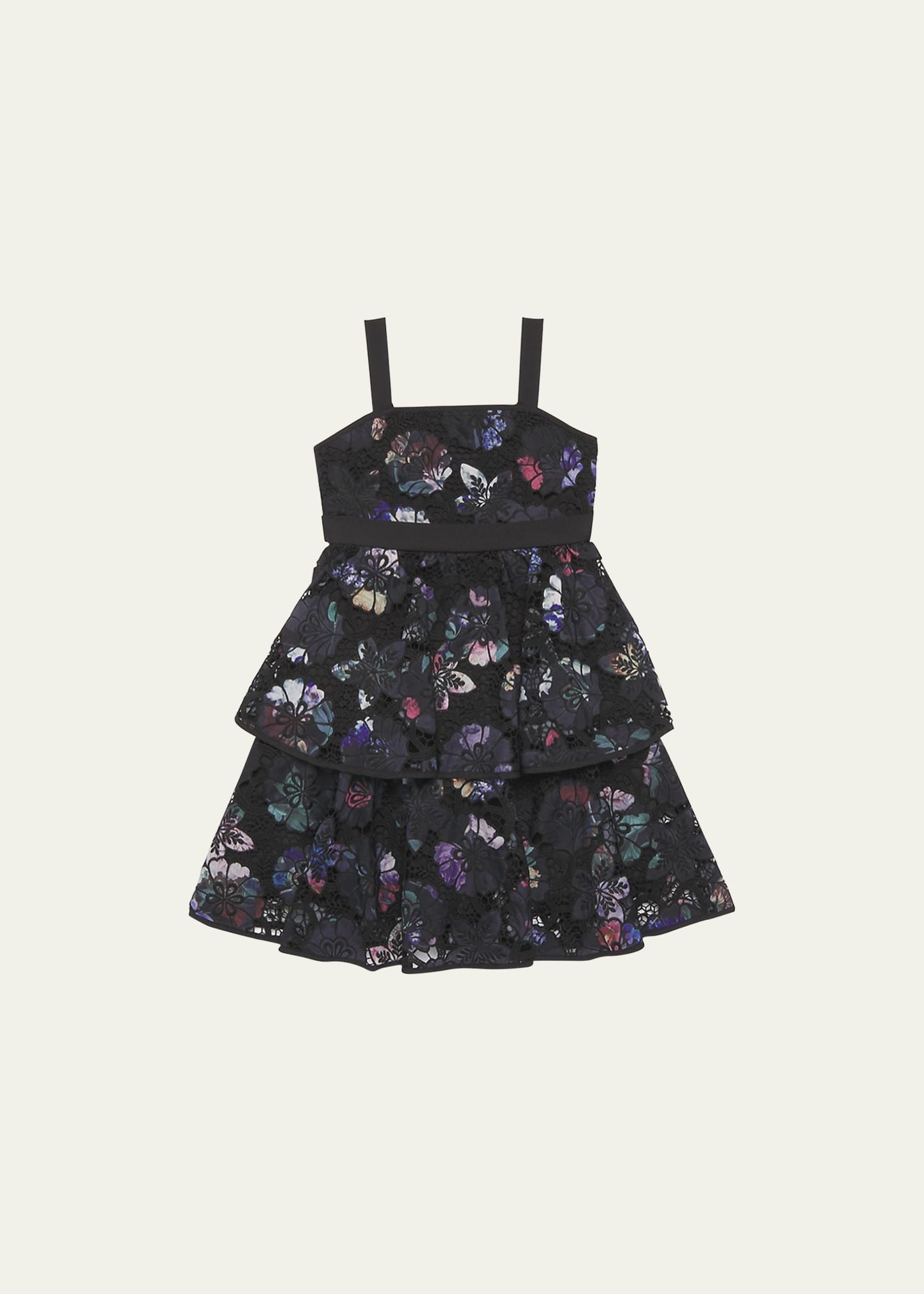 Girl's Kira Floral Lace Dress, Size 2-14