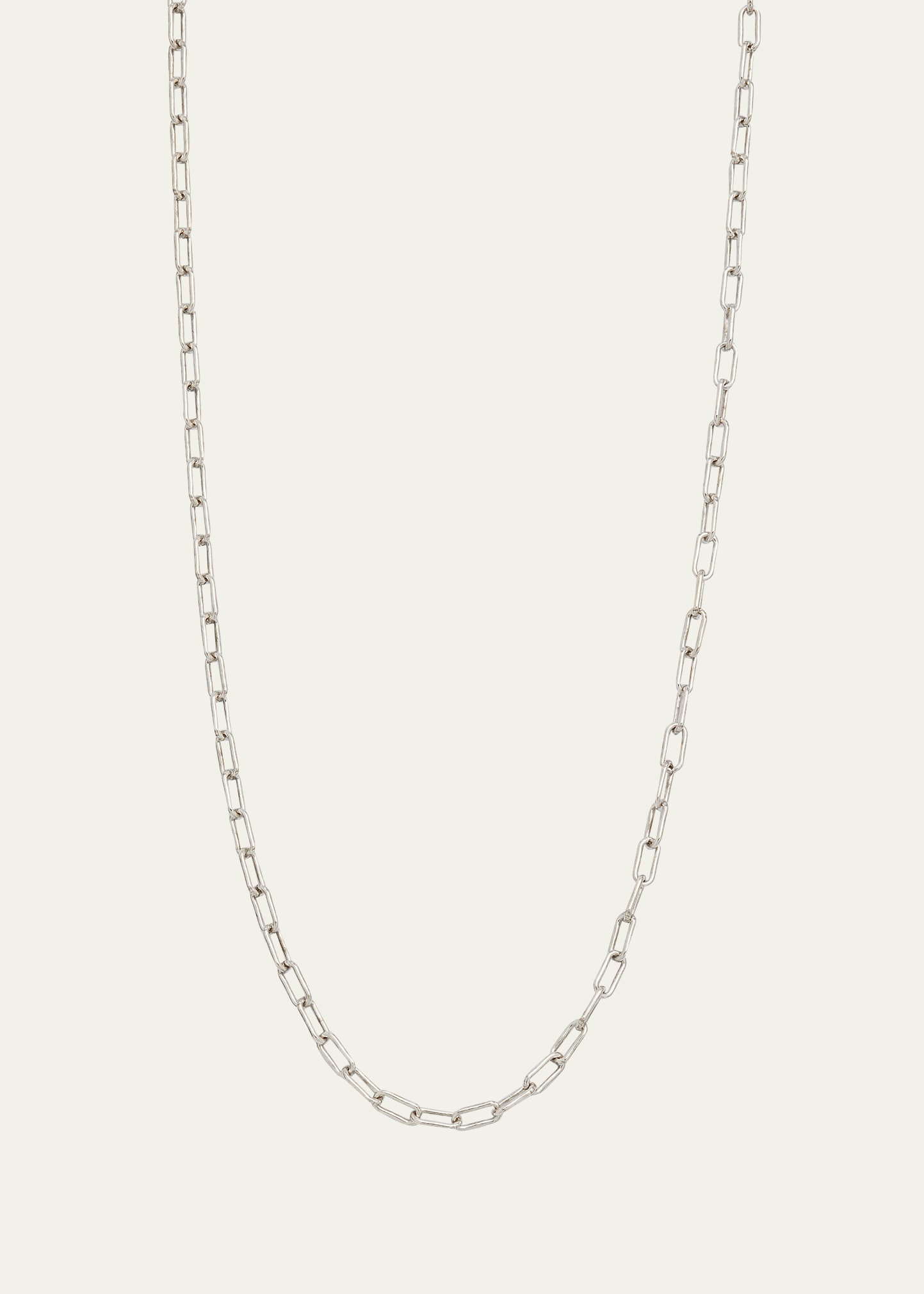 Rectangular Long Chain Necklace, 42"L
