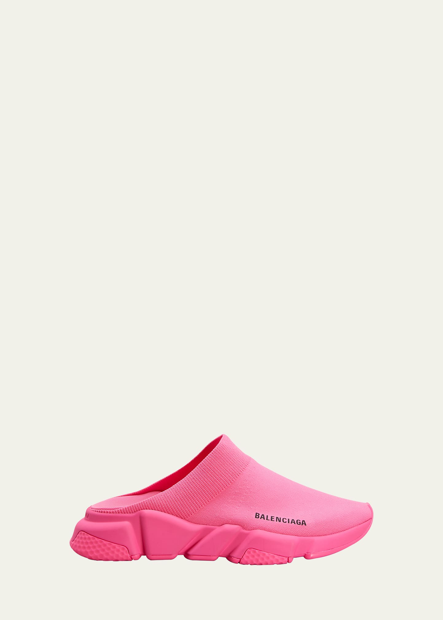 Balenciaga Speed Knit Sneaker Mules In 5051 Fluo Pink