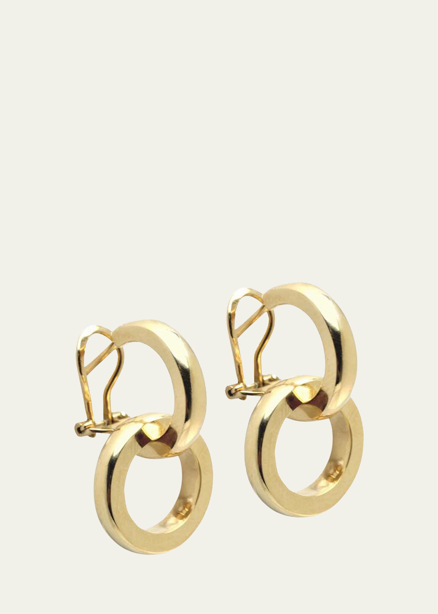 L. Klein Duetto 18k Gold Double Hoop Earrings