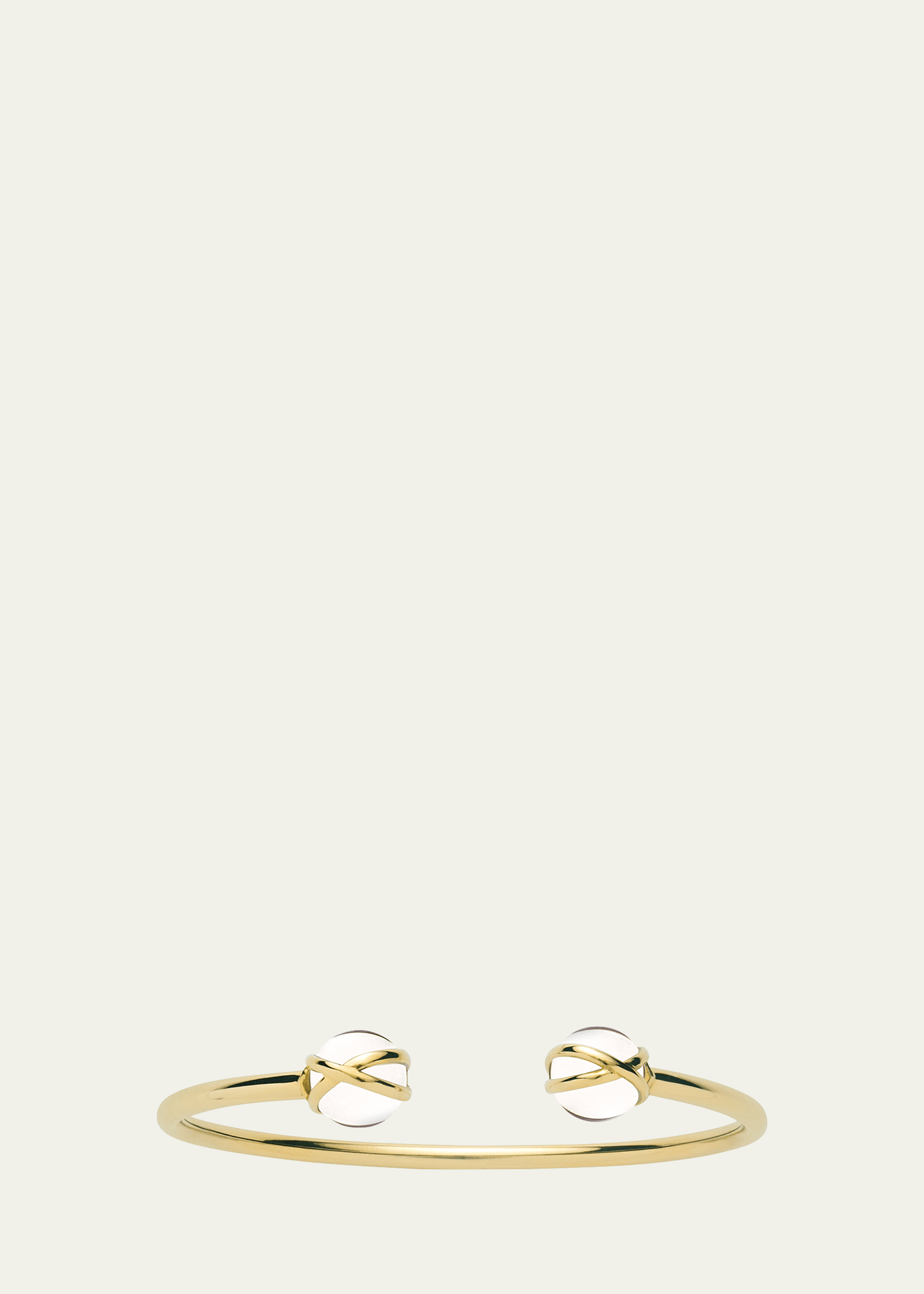 L. Klein Prisma Polished 18k Gold Crystal Quartz Bangle In Gold