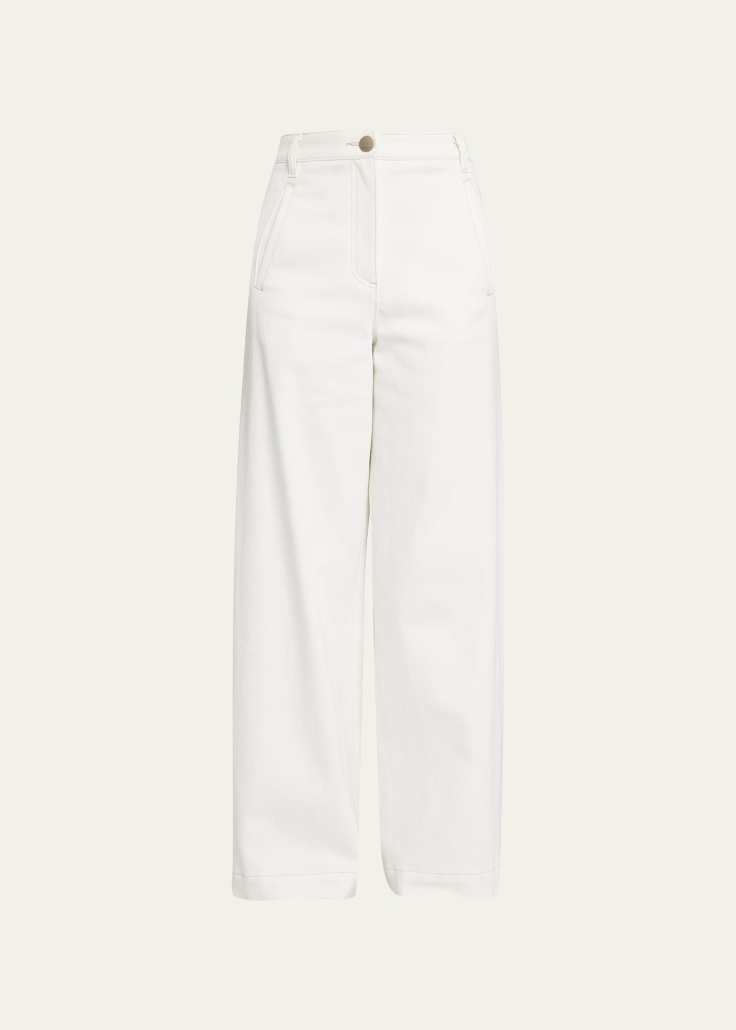 High-Rise Wide-Leg Denim Pants