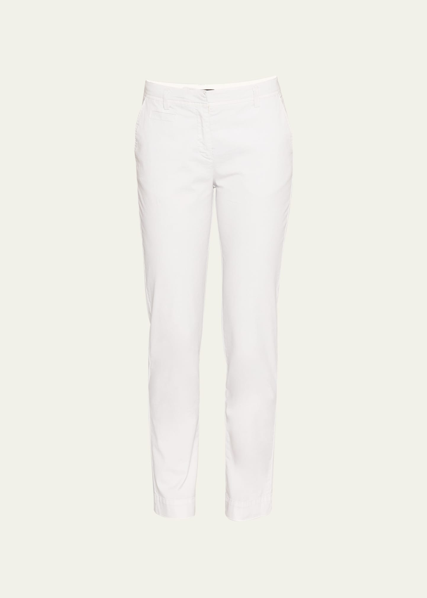 Mid-Rise Chino Straight-Leg Ankle Pants
