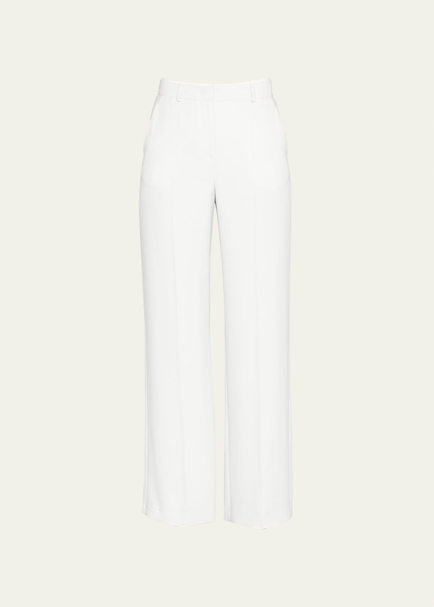 Straight-Leg Viscose Cady Trousers