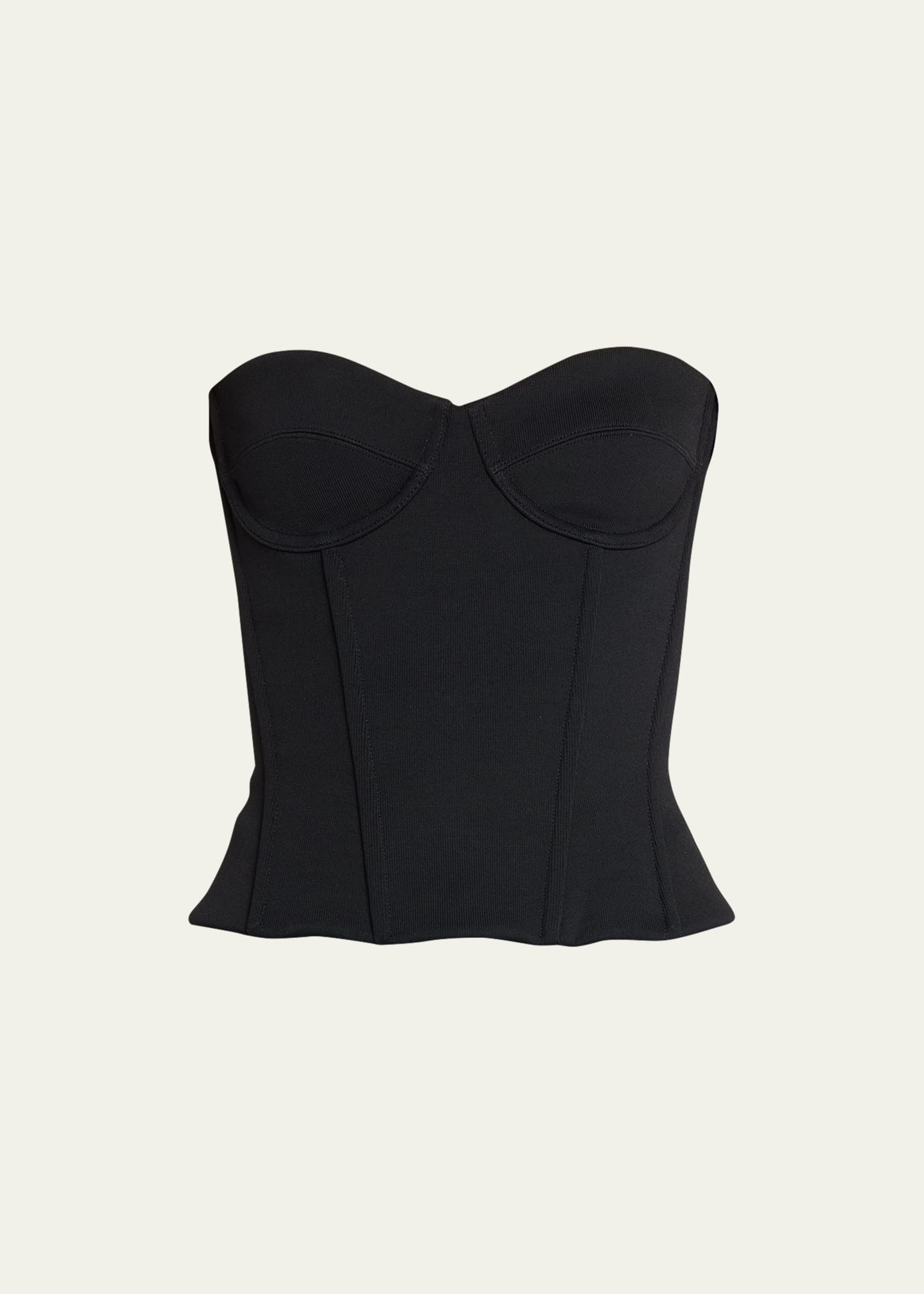 Balenciaga Strapless Stretch-jersey Bustier Top In Noir
