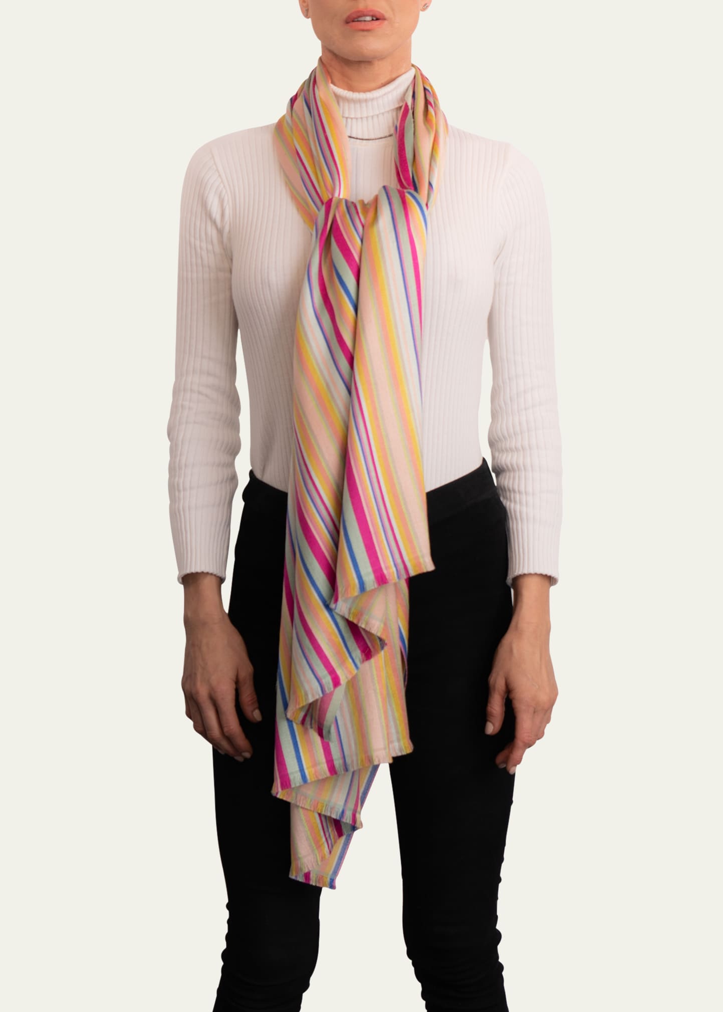 Super Stripes Cashmere-Silk Wrap