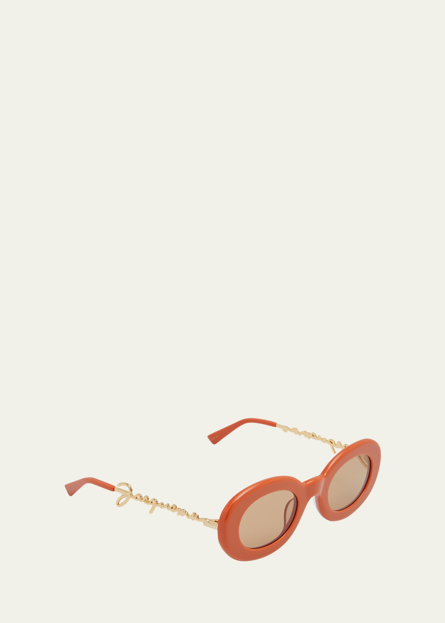 Les Lunettes Pralu Oval Acetate Sunglasses