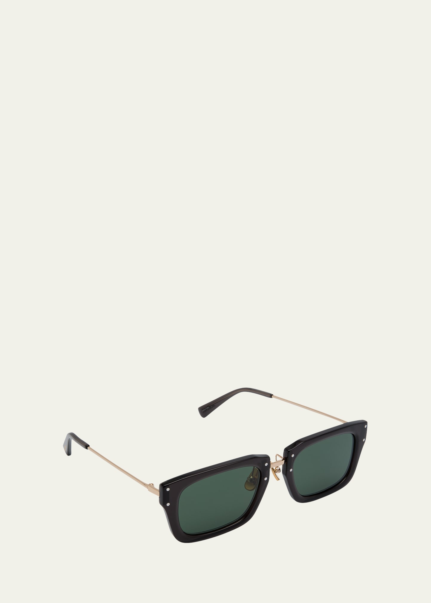 Jacquemus Les Lunettes Soli Acetate Rectangle Sunglasses In Black