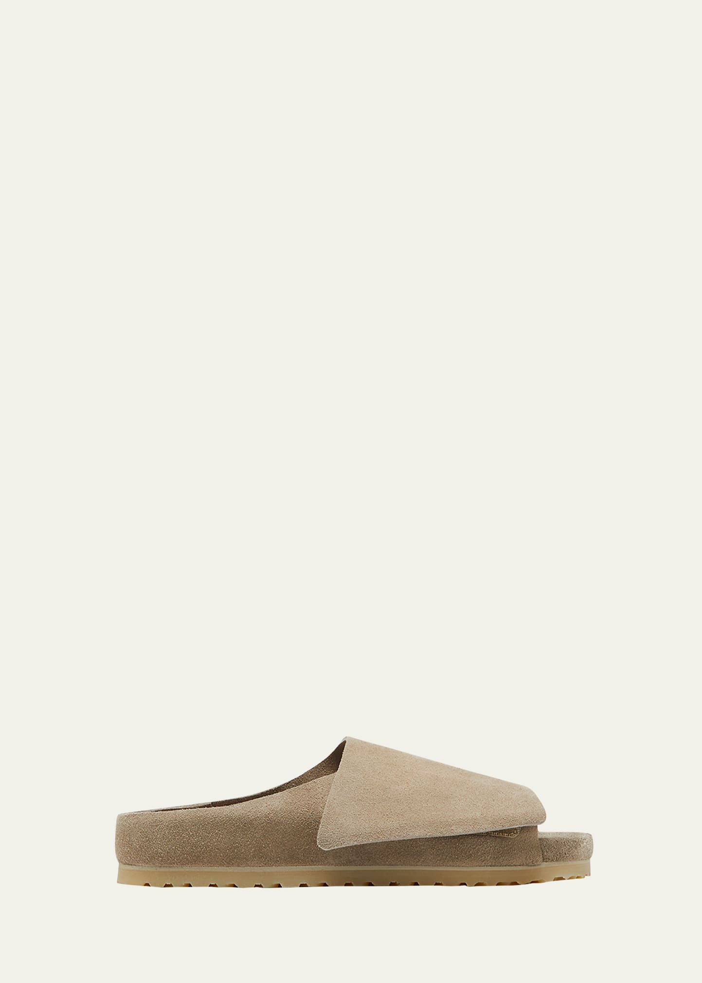 Birkenstock X Fear Of God Men's Los Feliz Suede Slides In Taupe