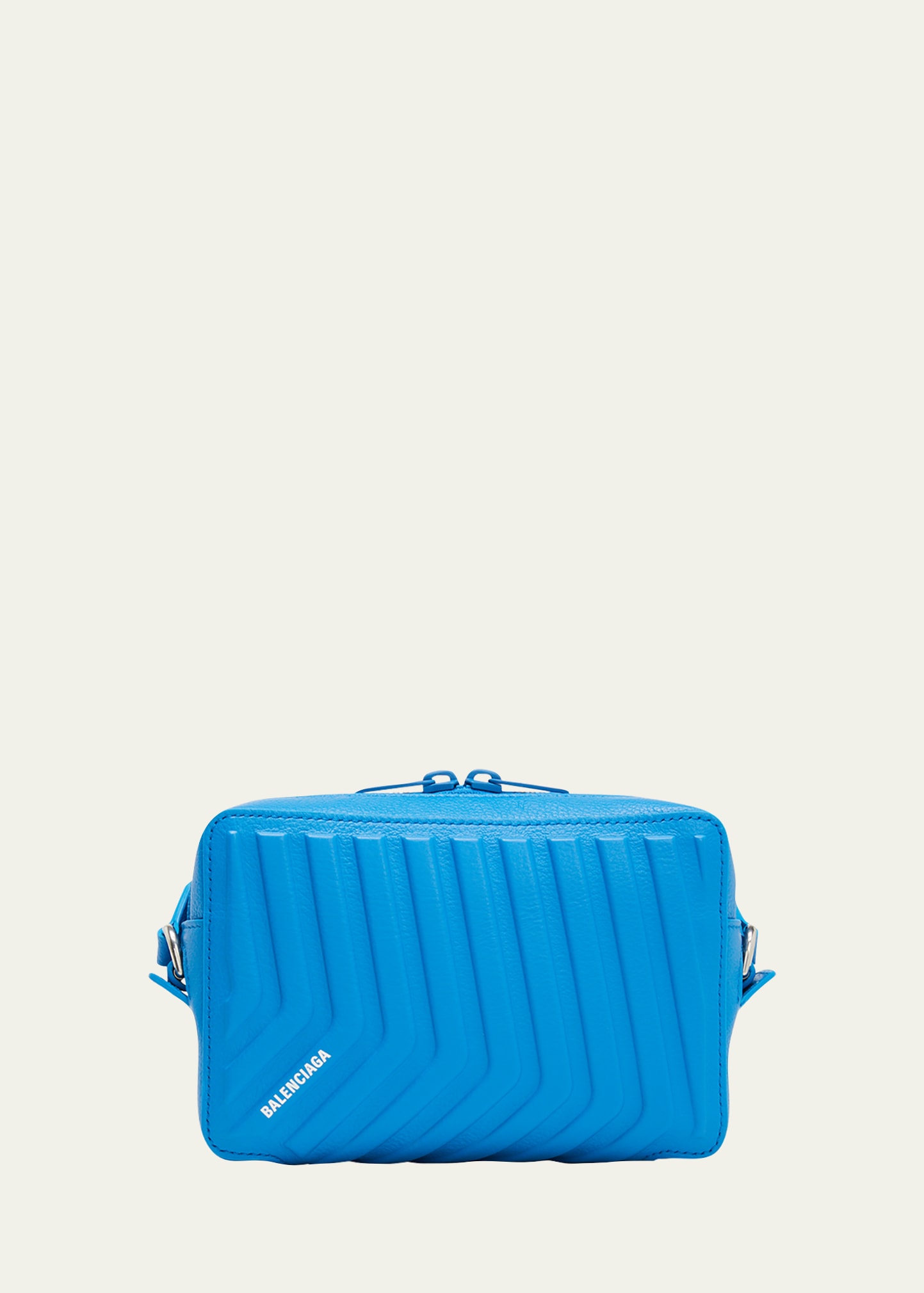 Balenciaga Car Leather Camera Bag In Azur Blue ModeSens