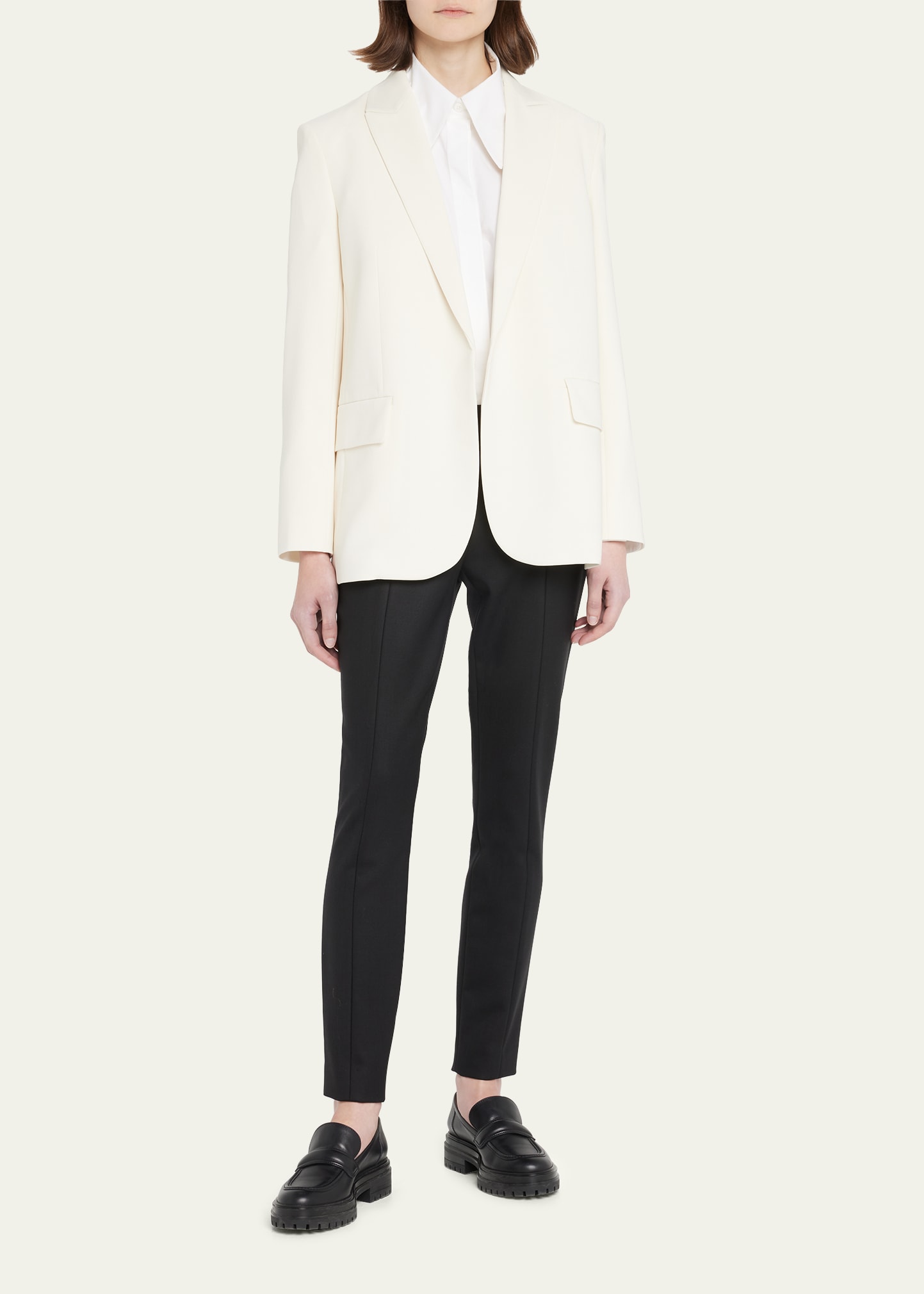 Admiral Crepe Open-Front Jacket