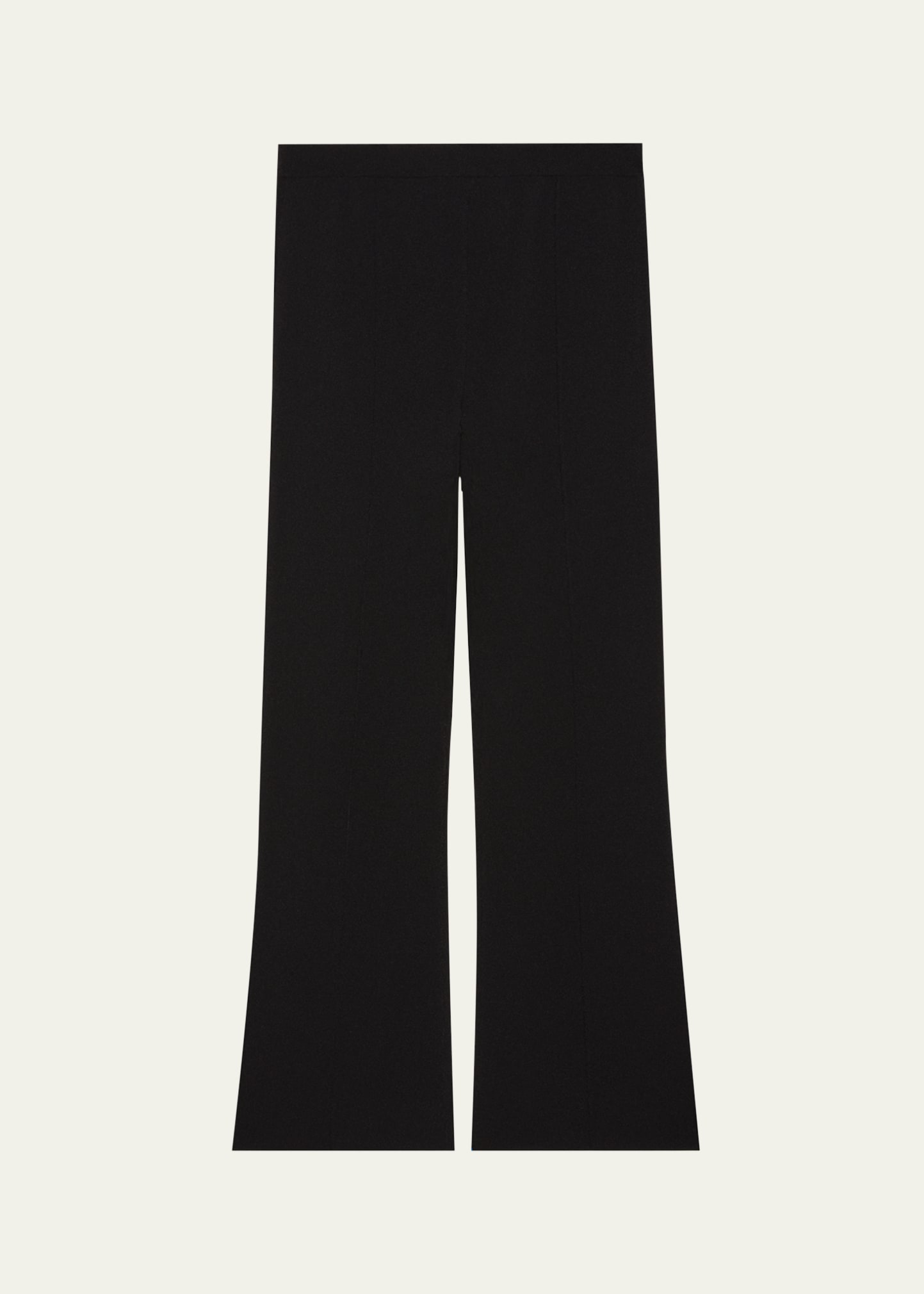 Shop Theory Compact Crepe Cropped Flare Pants In Blk