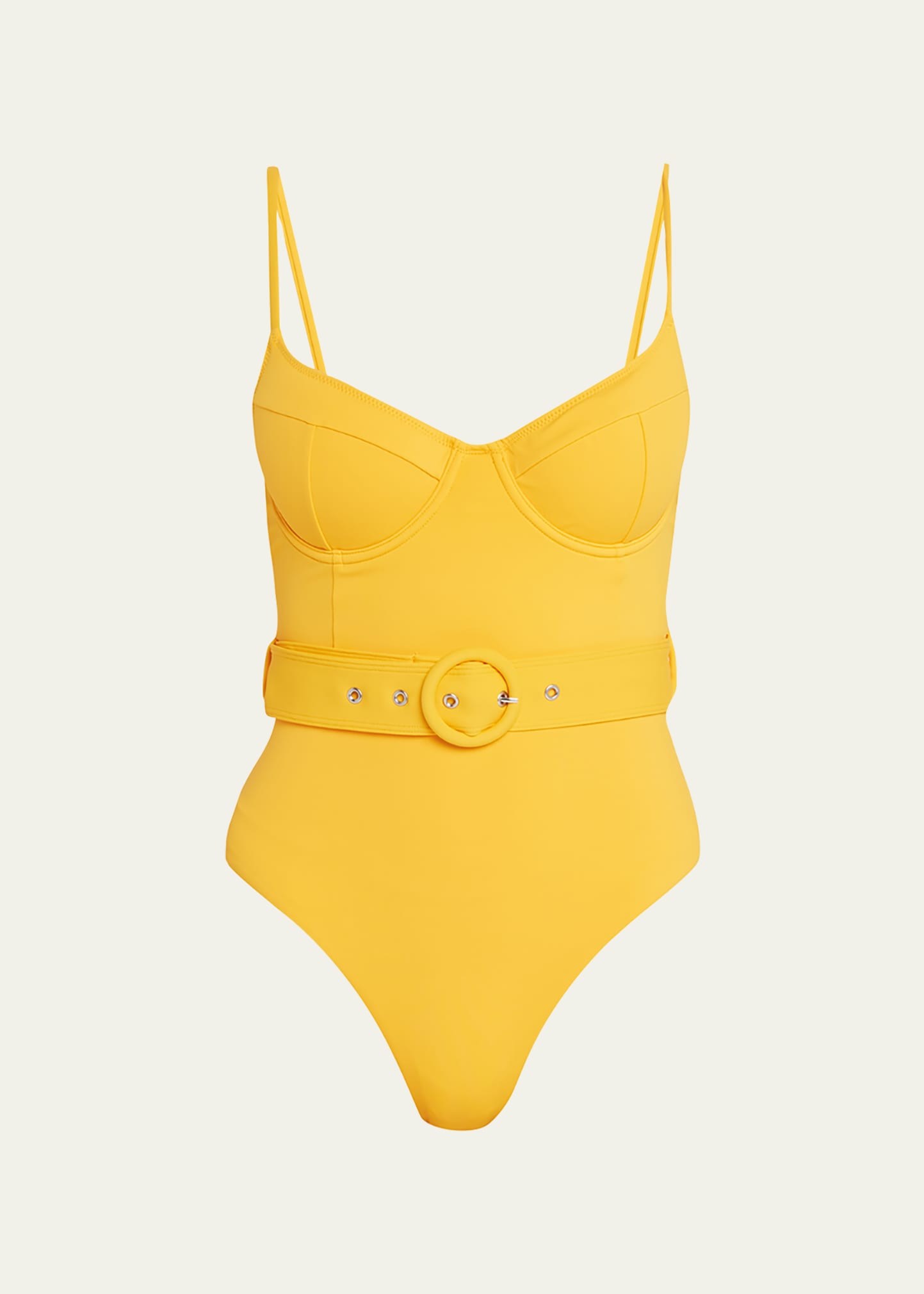 Simkhai Noa Bustier One-piece Swimsuit In Zinnia