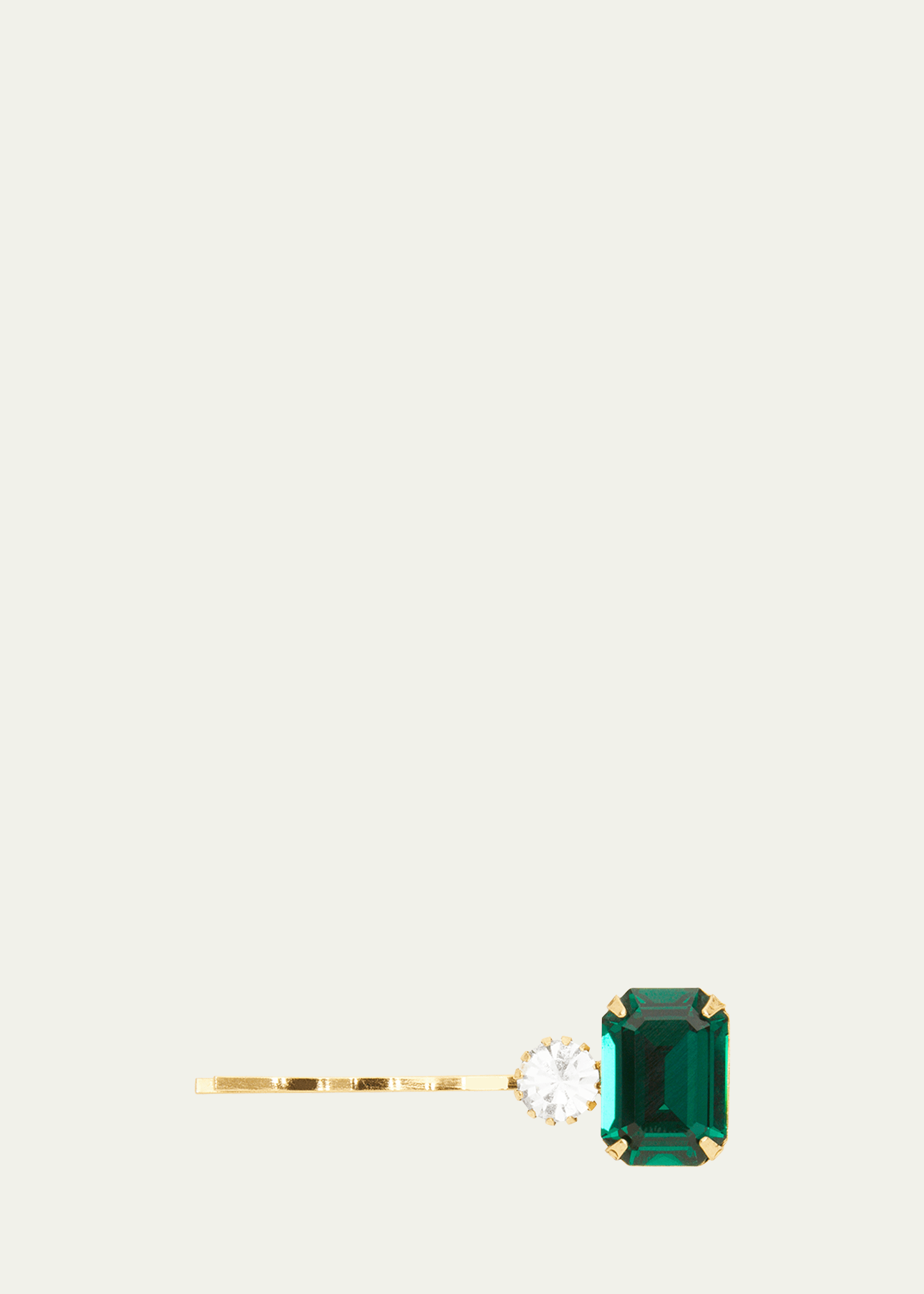 Jennifer Behr Gemma Crystal Bobby Pin In Emerald