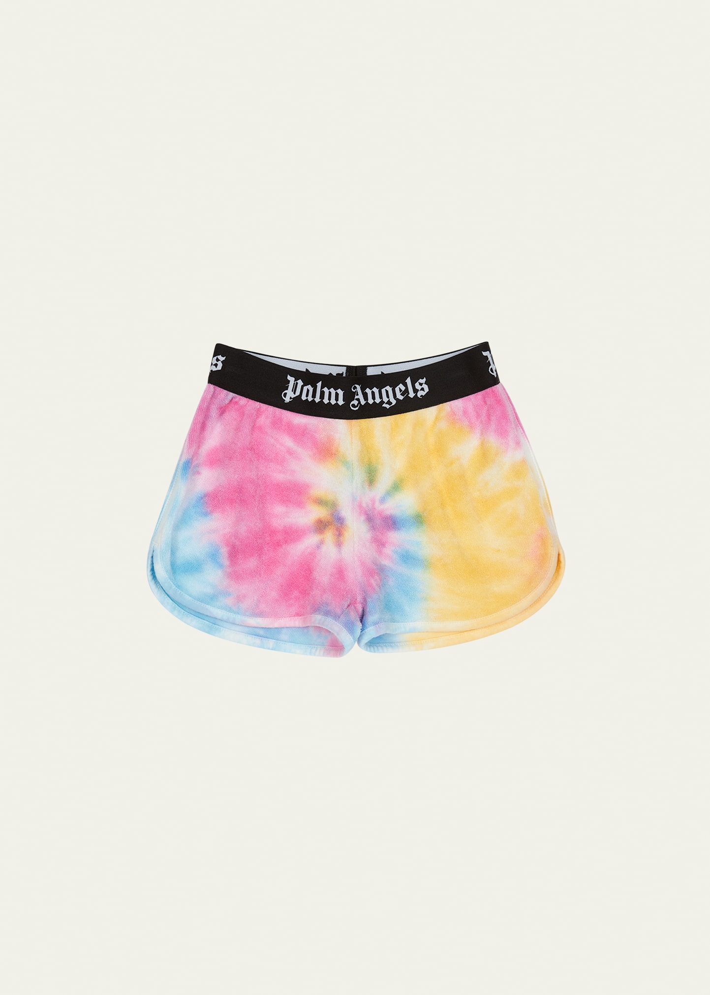 Shop Palm Angels Girl's Logo Trim Tie Dye Shorts In Multicolor