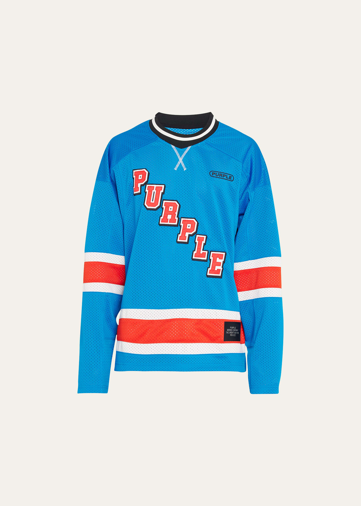 Men's Mesh Diagonal-Logo Hockey Jersey