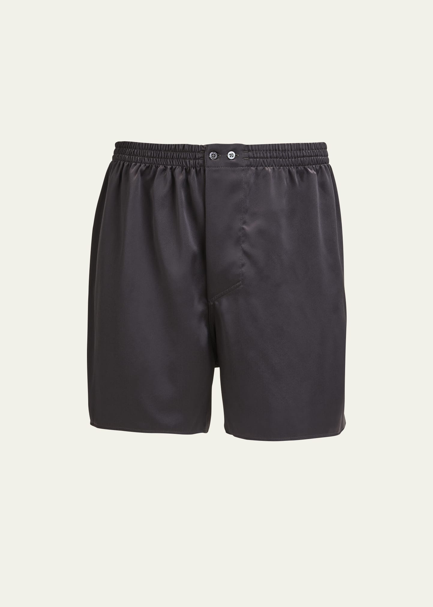 Zimmerli Men's Silk Boxer Shorts In Anthracite