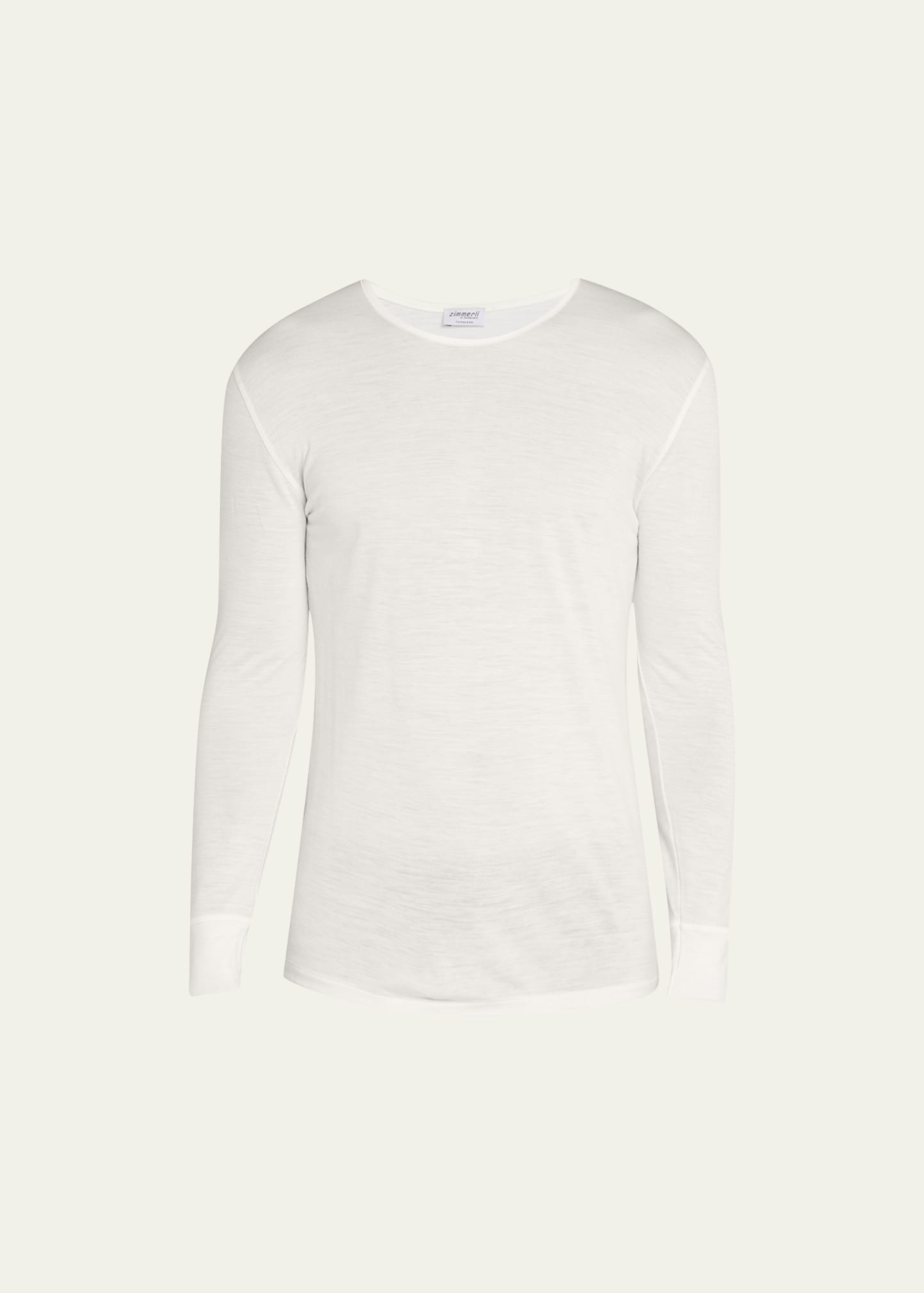 Wool & Silk  T-Shirt Long Sleeve - charcoal - Zimmerli of Switzerland  (Schweiz)