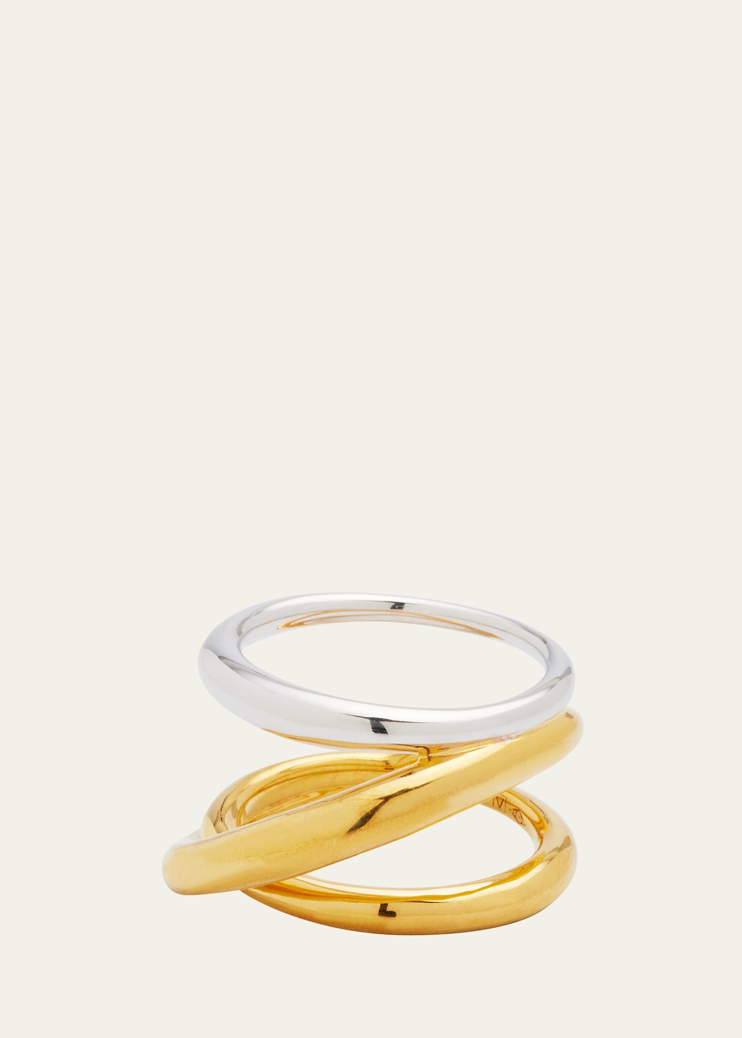 Shop Charlotte Chesnais Bague Triplet Ring In Vermeil Argenet