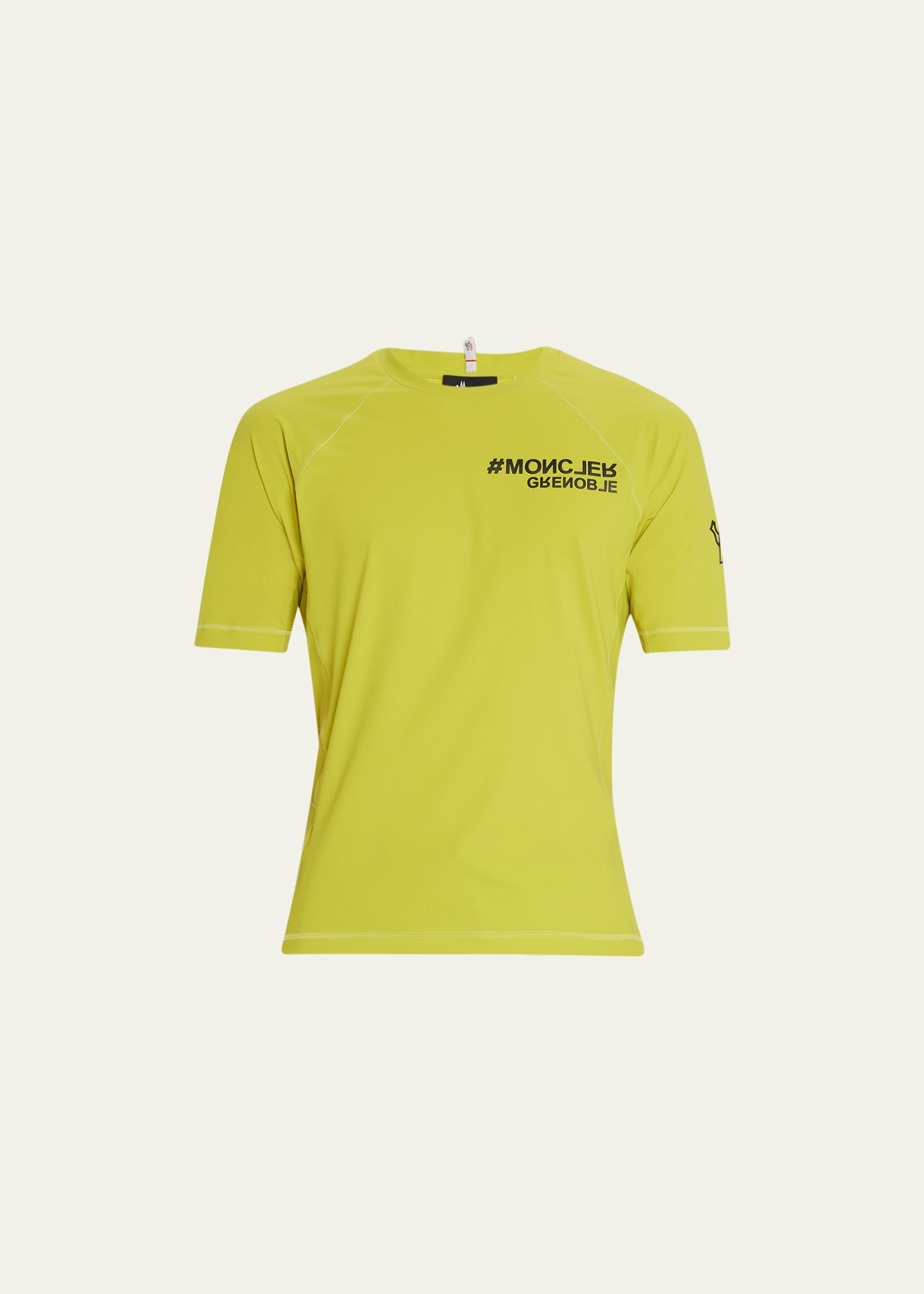Moncler Day-namic Logo Stretch-jersey T-shirt In Green